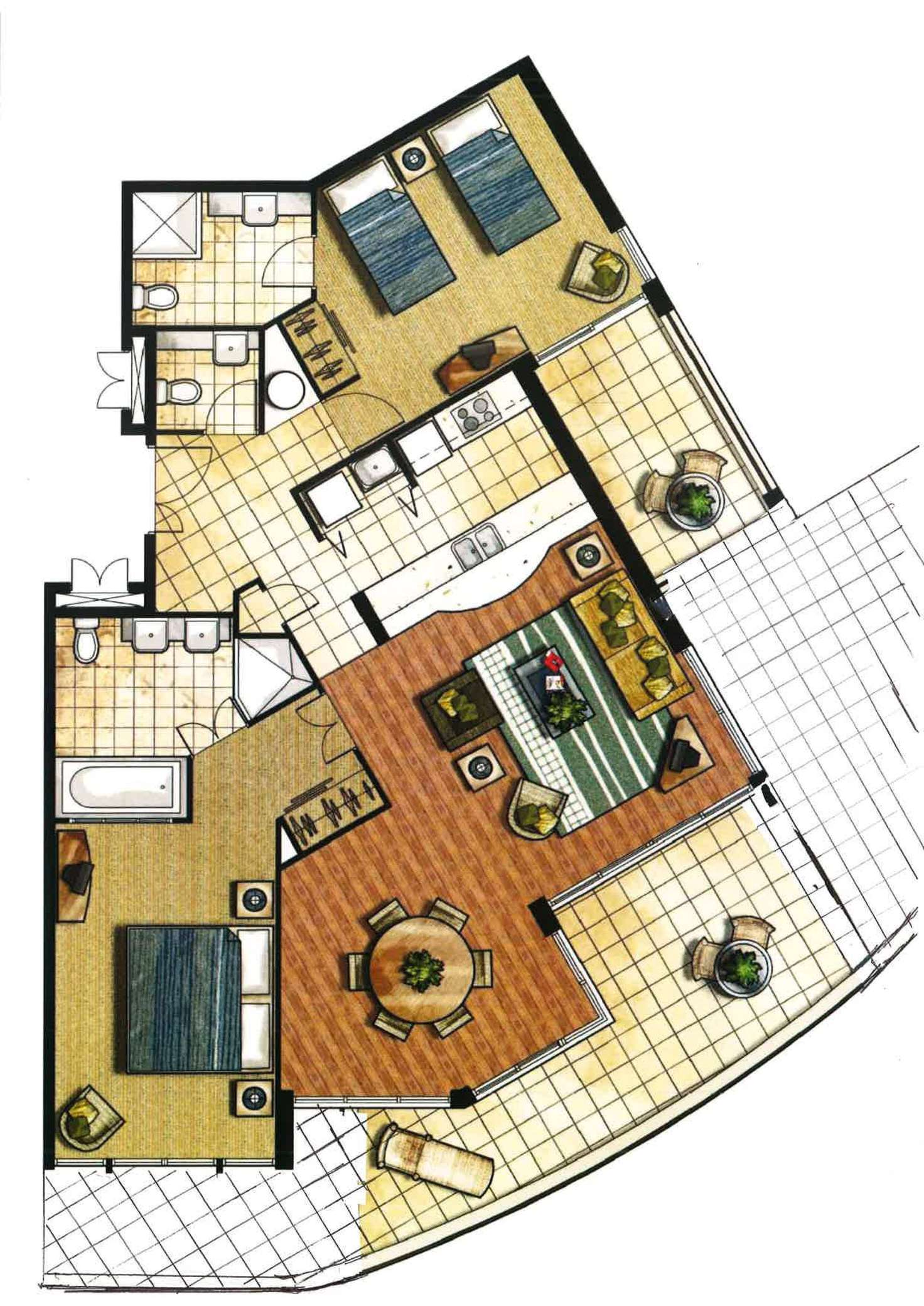 Floorplan of Homely apartment listing, 2222/9 Gunnamatta Avenue, Kingscliff NSW 2487