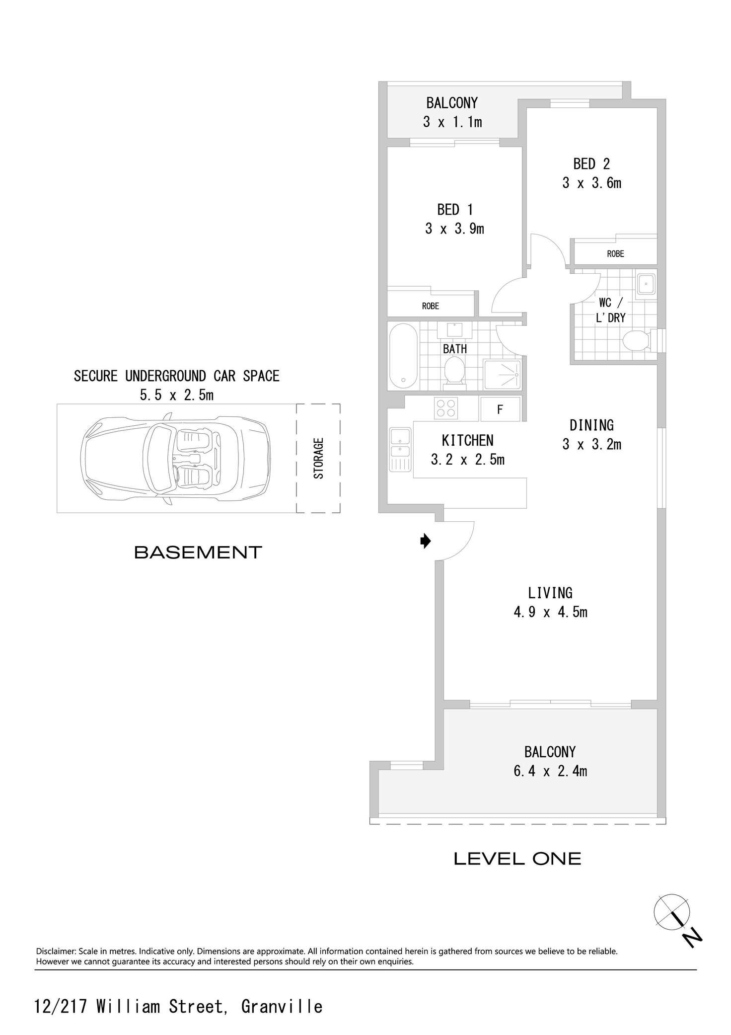 Floorplan of Homely apartment listing, 12/217 William Street, Granville NSW 2142