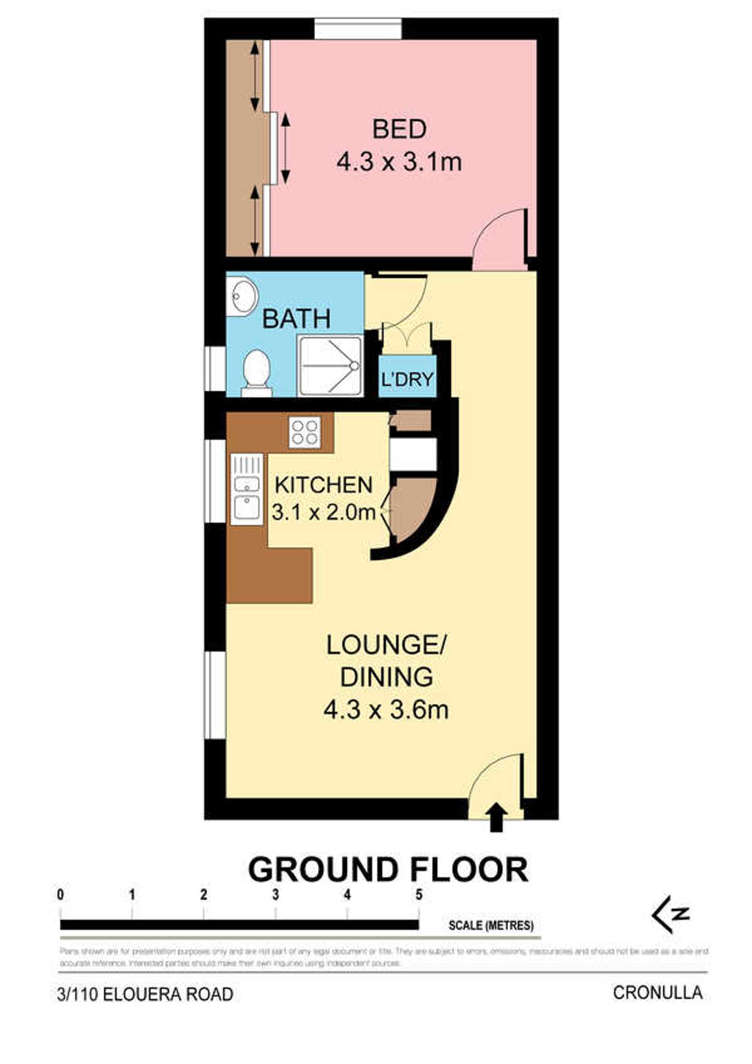 Floorplan of Homely unit listing, 3/110 Elouera Road, Cronulla NSW 2230