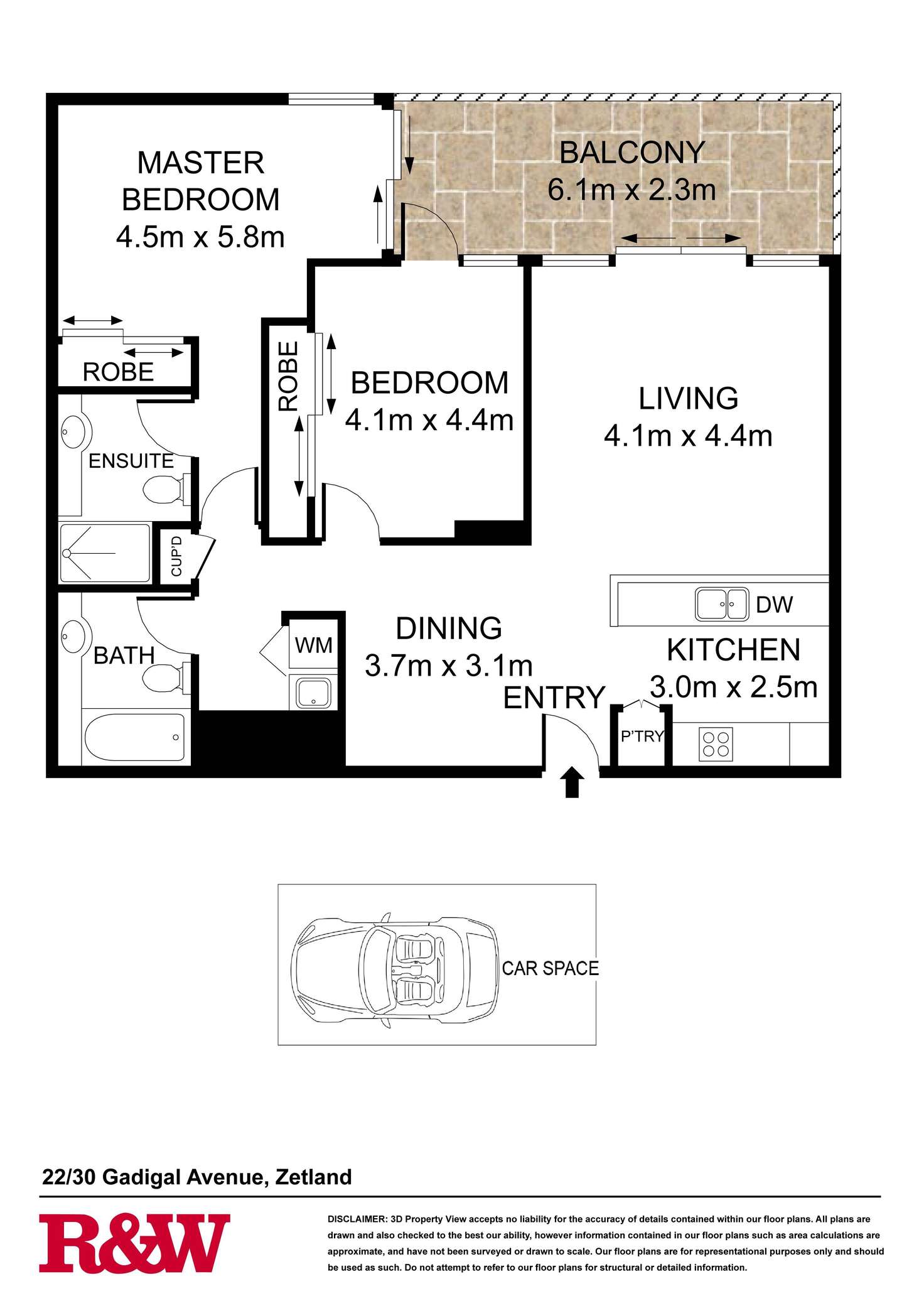 Floorplan of Homely apartment listing, 22/30 Gadigal Avenue, Zetland NSW 2017
