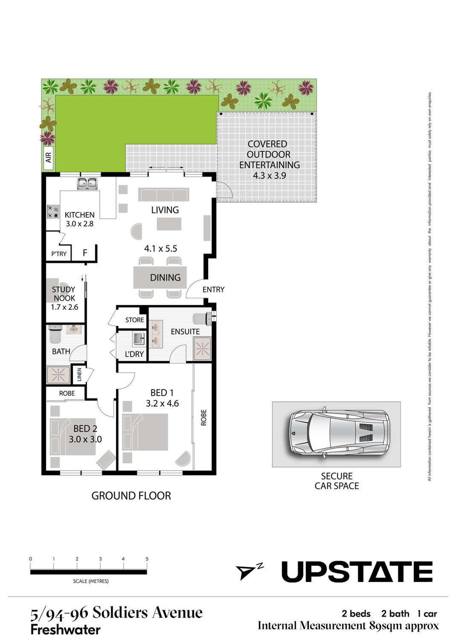 Floorplan of Homely unit listing, 5/94-96 Soldiers Avenue, Freshwater NSW 2096
