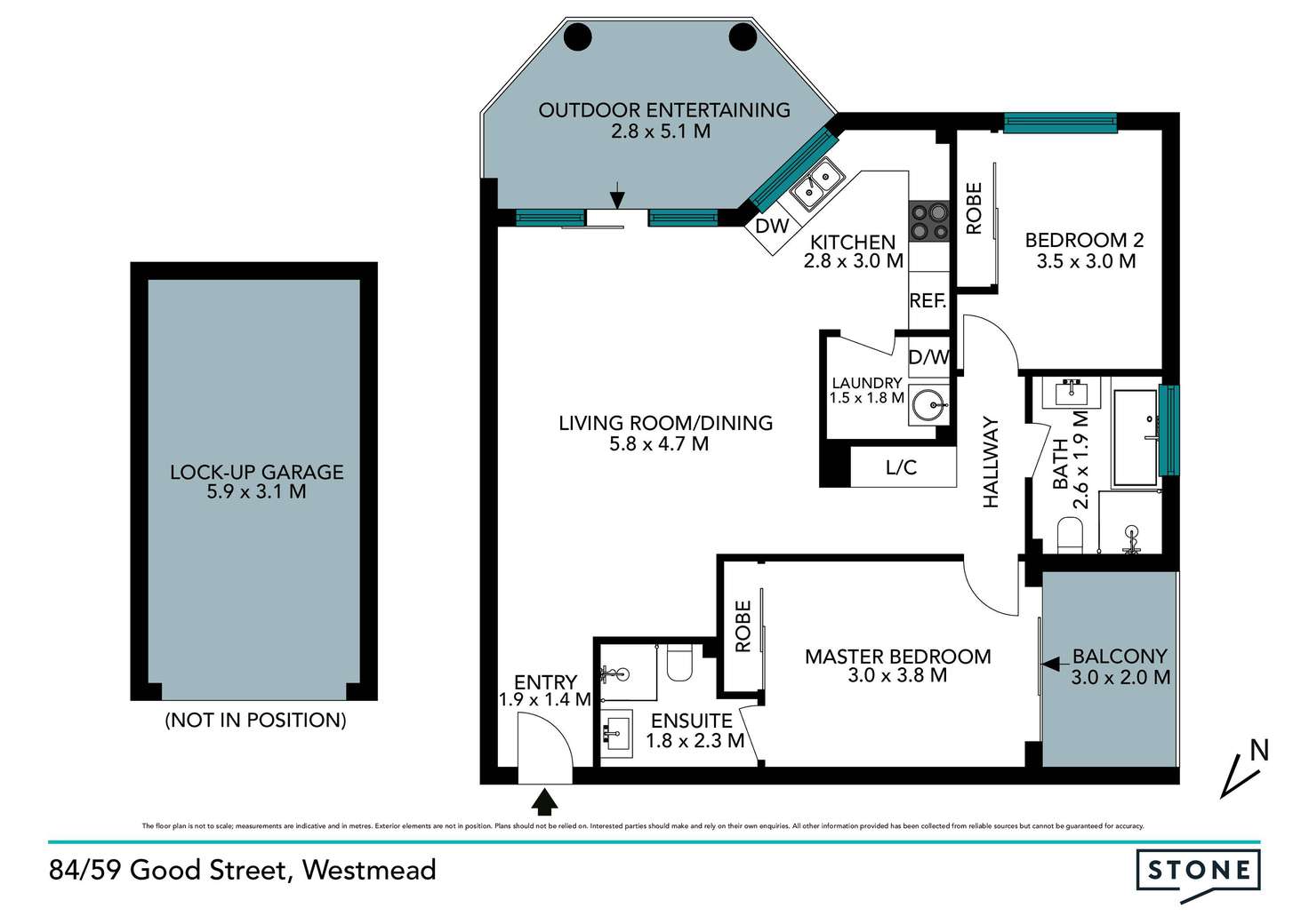 Floorplan of Homely apartment listing, 84/59-61 Good Street, Westmead NSW 2145