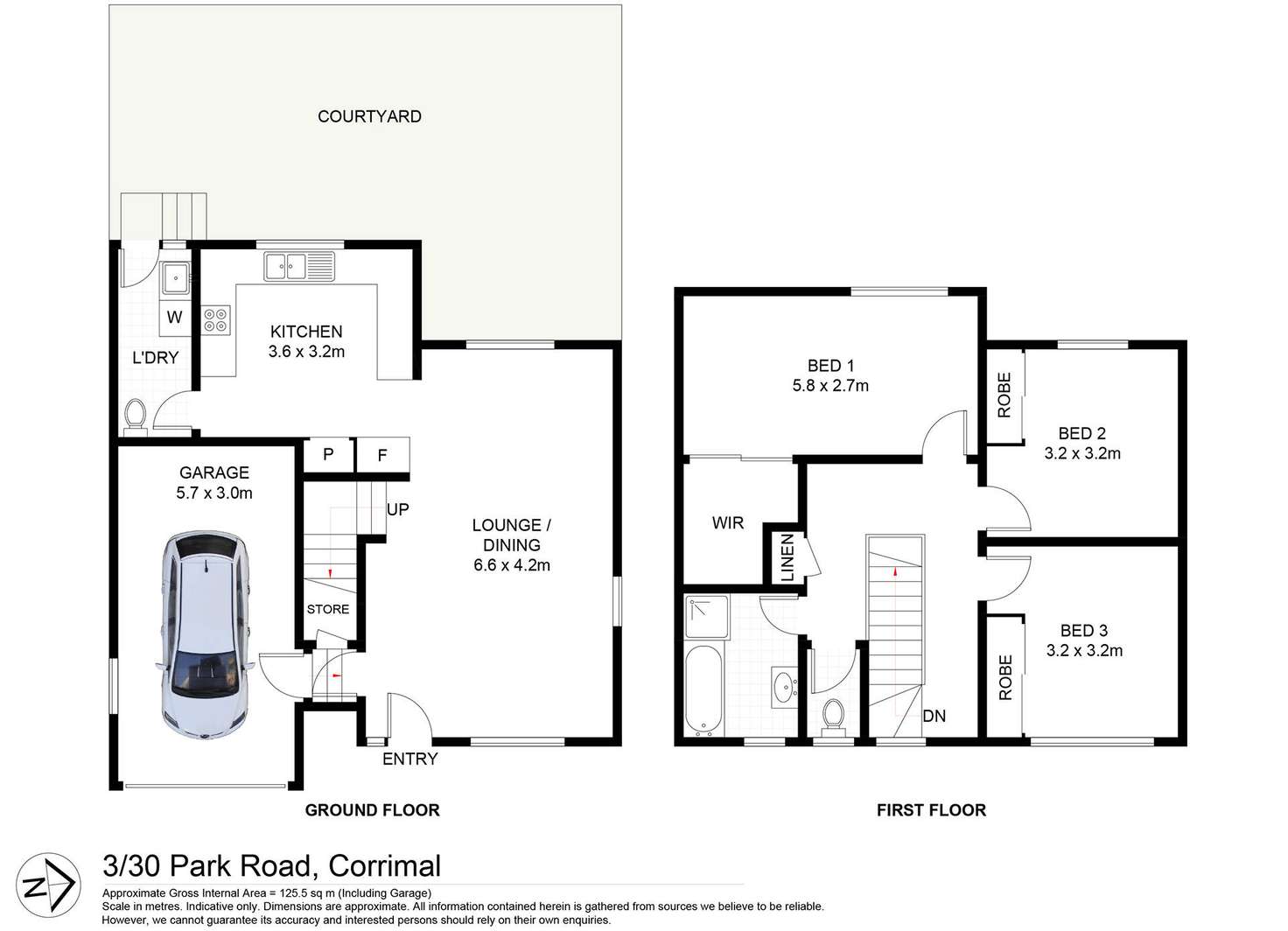 Floorplan of Homely townhouse listing, 3/30 Park Road, Corrimal NSW 2518