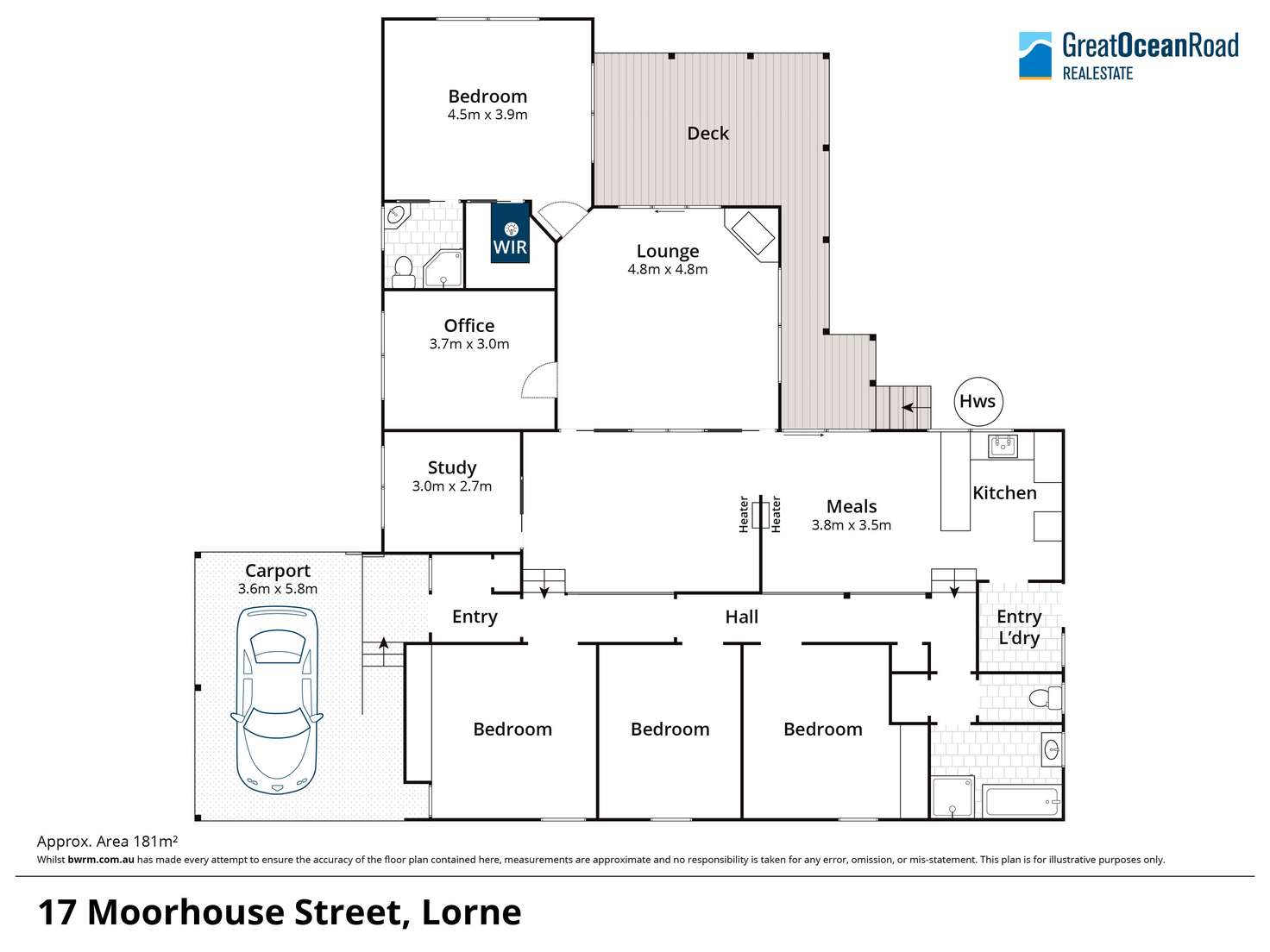 Floorplan of Homely house listing, 17 Moorhouse Street, Lorne VIC 3232