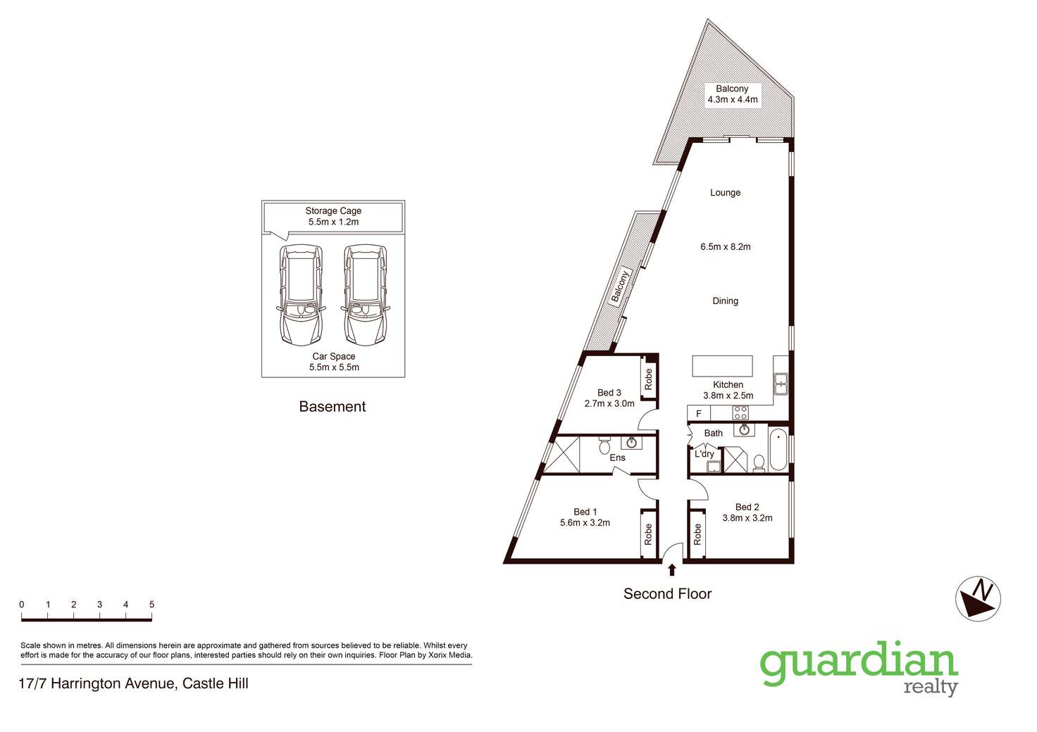 Floorplan of Homely apartment listing, 17/7 Harrington Avenue, Castle Hill NSW 2154