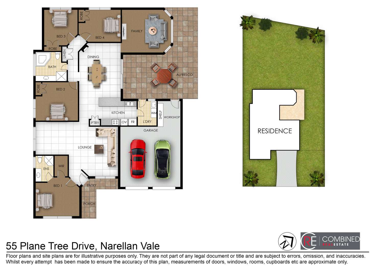 Floorplan of Homely house listing, 55 Plane Tree Drive, Narellan Vale NSW 2567