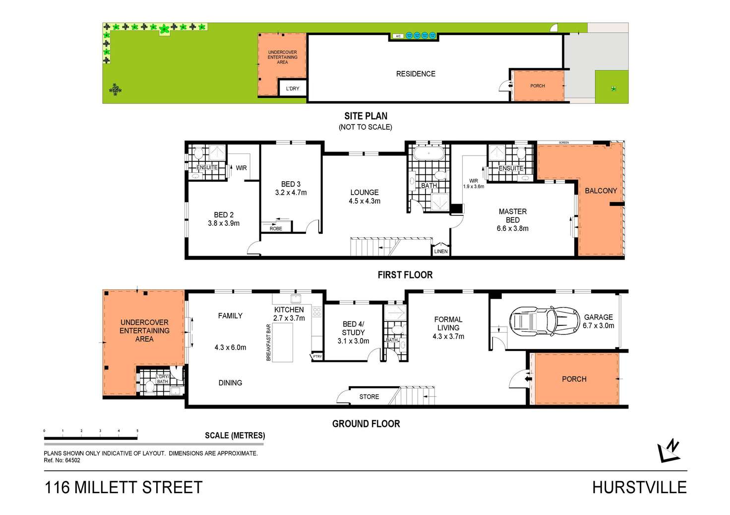 Floorplan of Homely semiDetached listing, 116 Millett Street, Hurstville NSW 2220