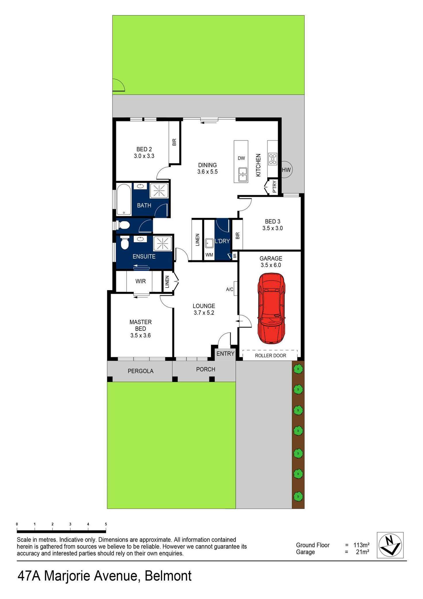 Floorplan of Homely townhouse listing, 47A Marjorie Avenue, Belmont VIC 3216