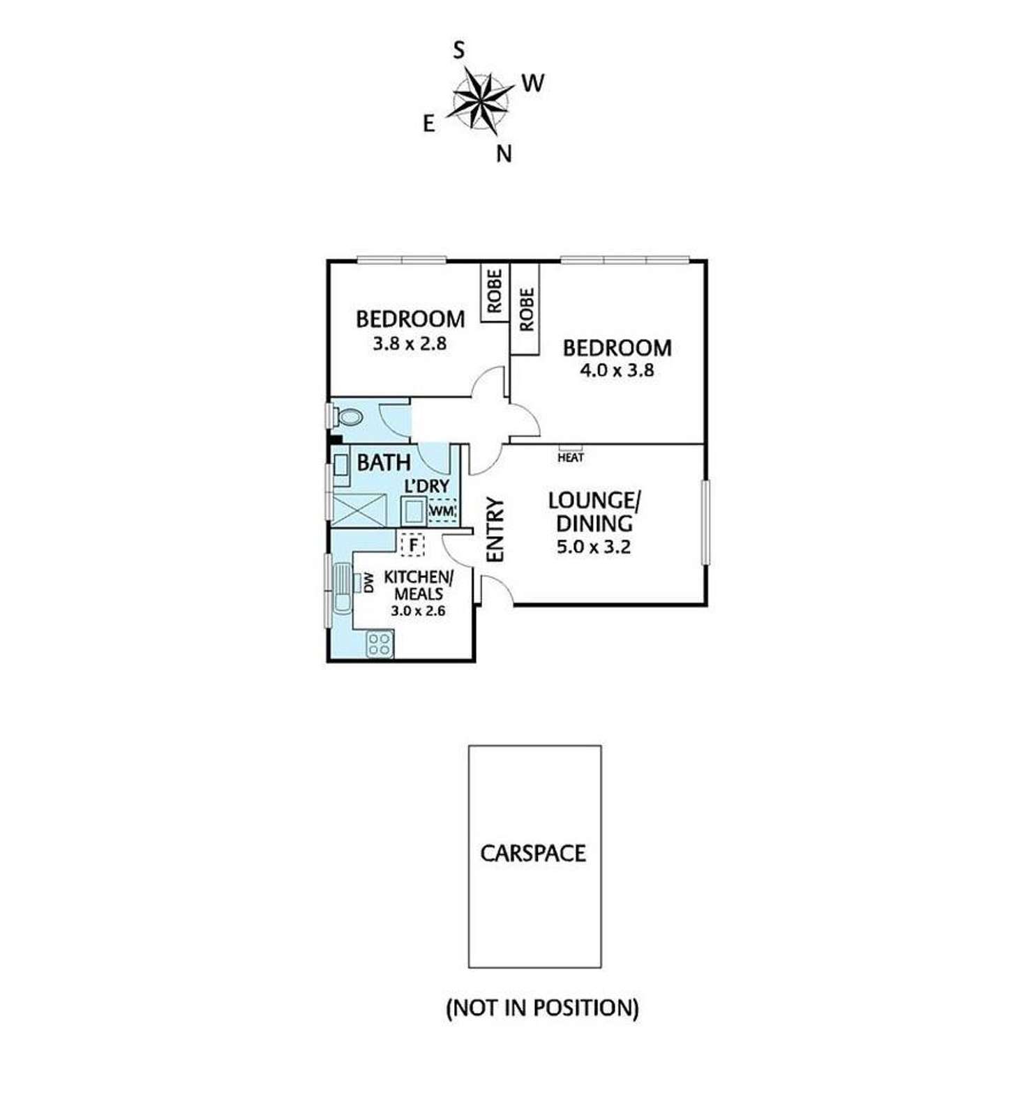 Floorplan of Homely unit listing, 4/73 Flinders Street, Thornbury VIC 3071
