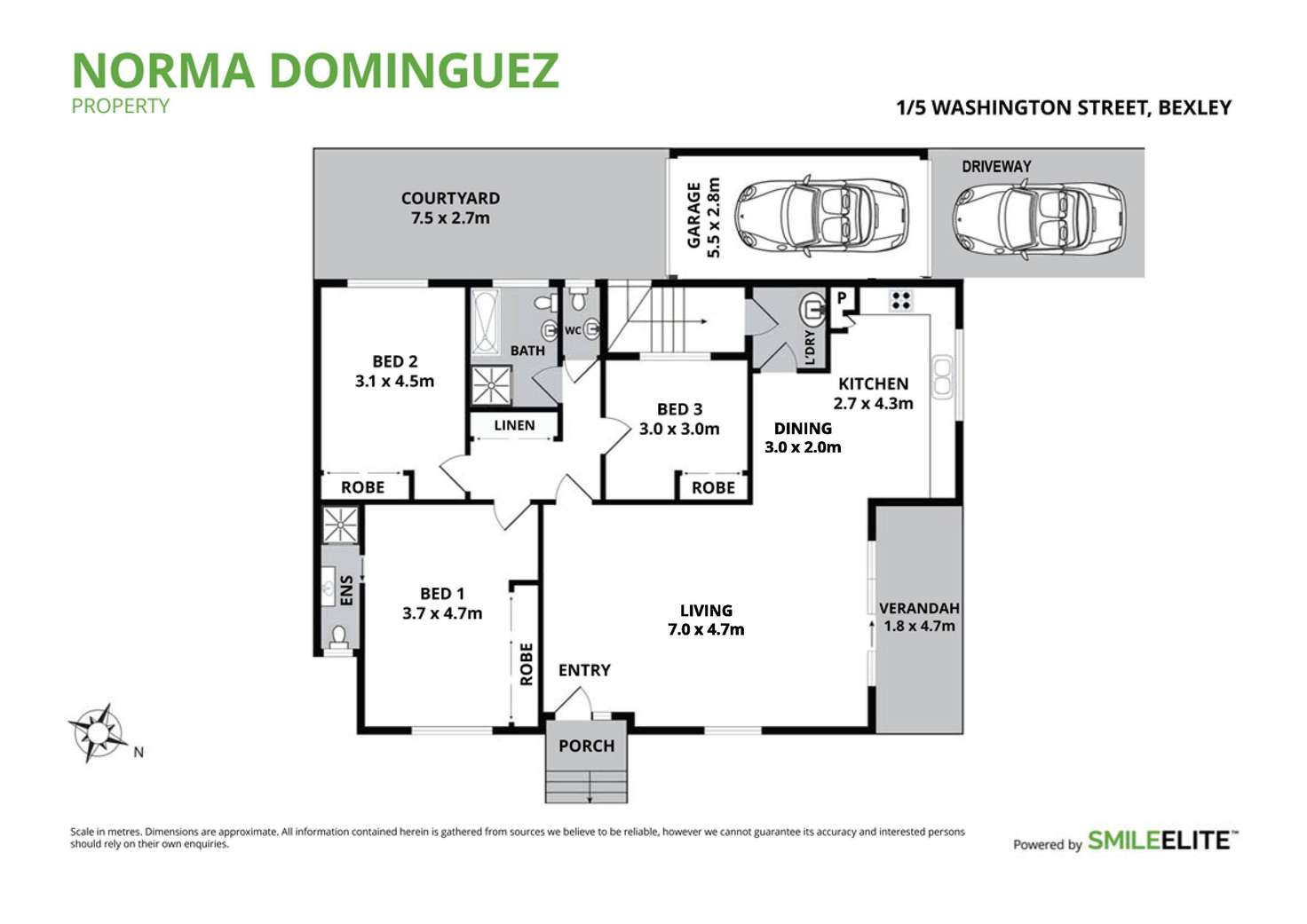 Floorplan of Homely villa listing, 1/5 Washington Street, Bexley NSW 2207