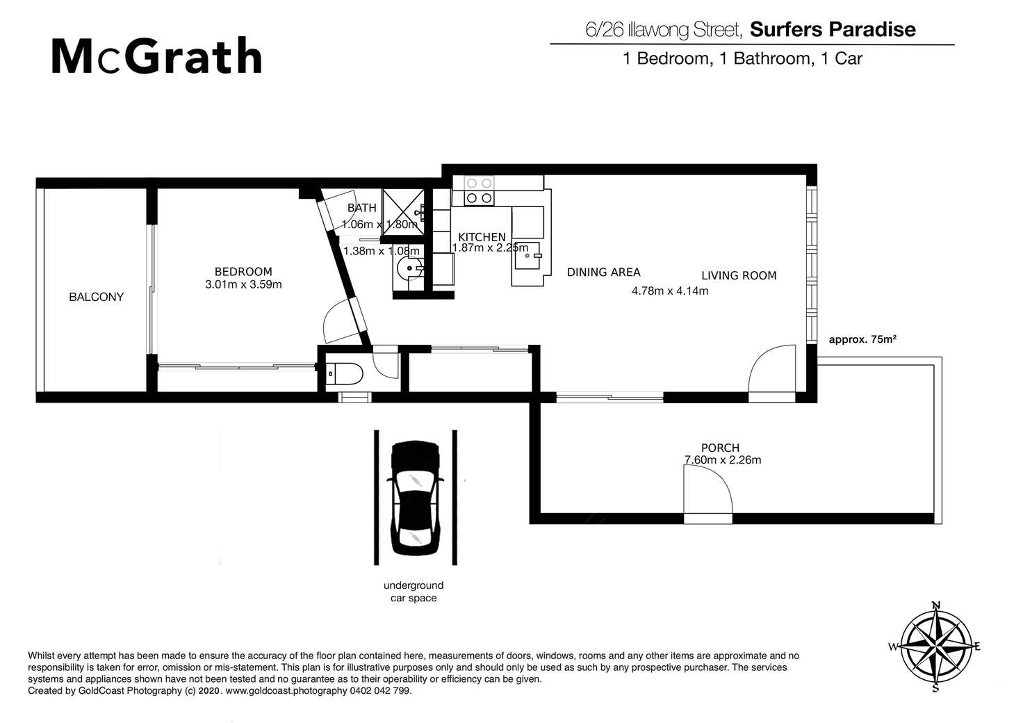 Floorplan of Homely apartment listing, 6/26 Illawong Street, Surfers Paradise QLD 4217