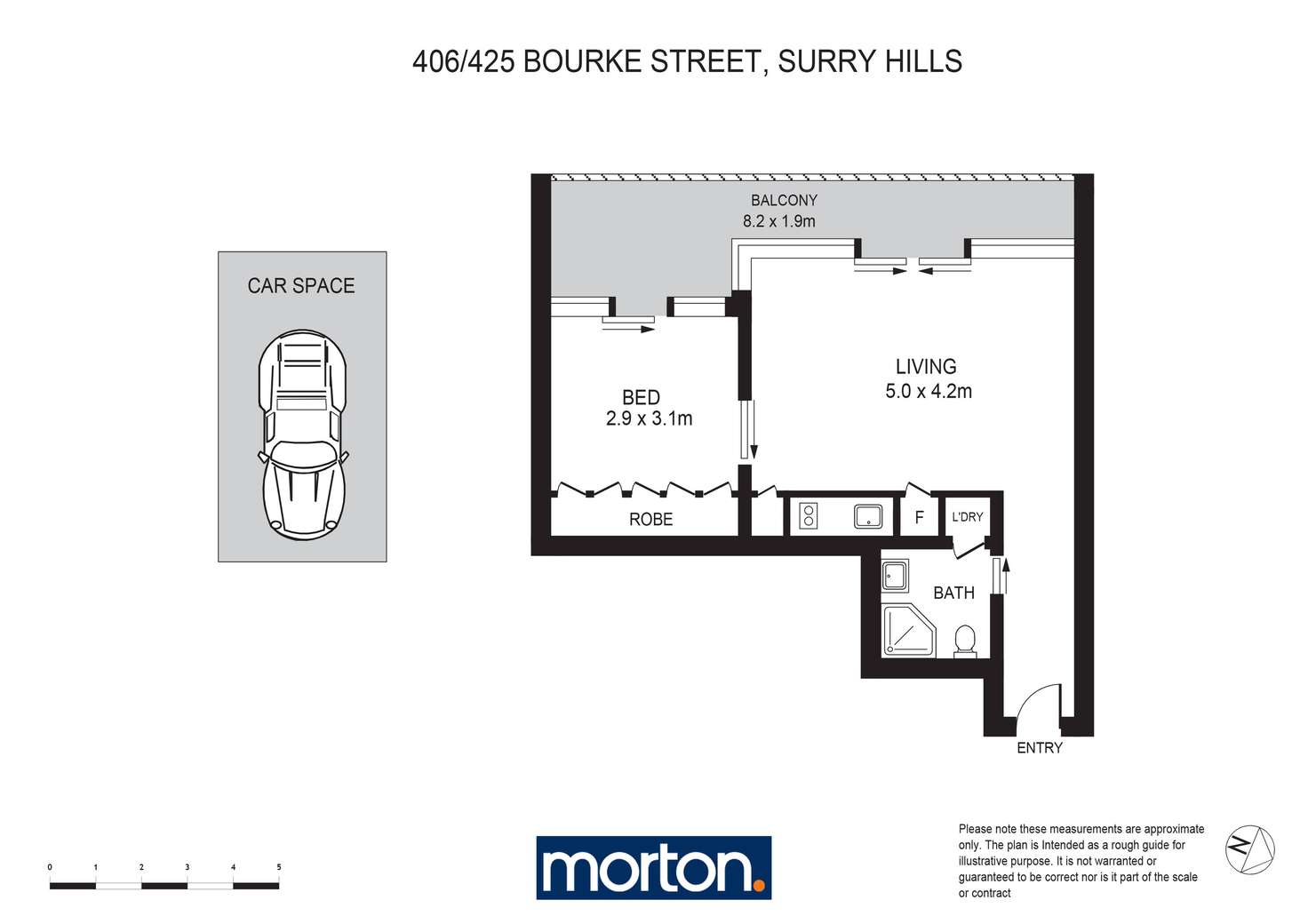 Floorplan of Homely apartment listing, 406/425 Bourke Street, Surry Hills NSW 2010