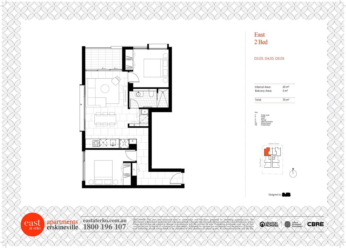Floorplan of Homely apartment listing, D4.03/2 Pearl Street, Erskineville NSW 2043