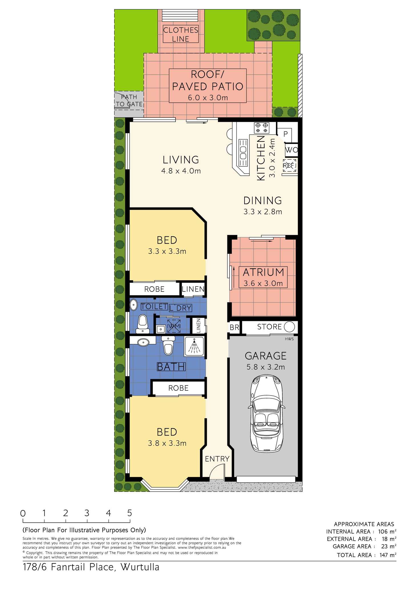 Floorplan of Homely villa listing, 178/6 Fantail Place, Wurtulla QLD 4575