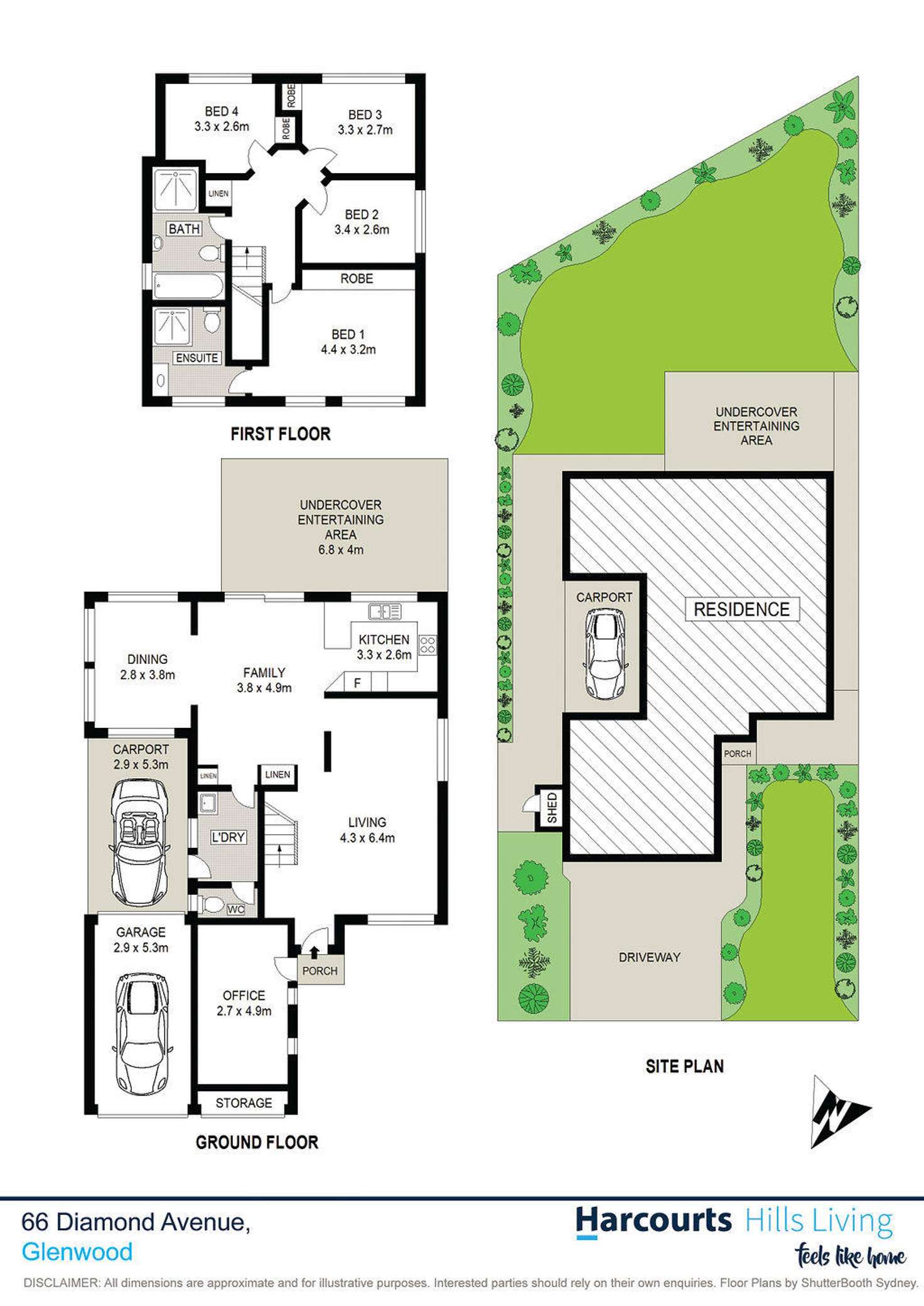 Floorplan of Homely house listing, 66 Diamond Avenue, Glenwood NSW 2768