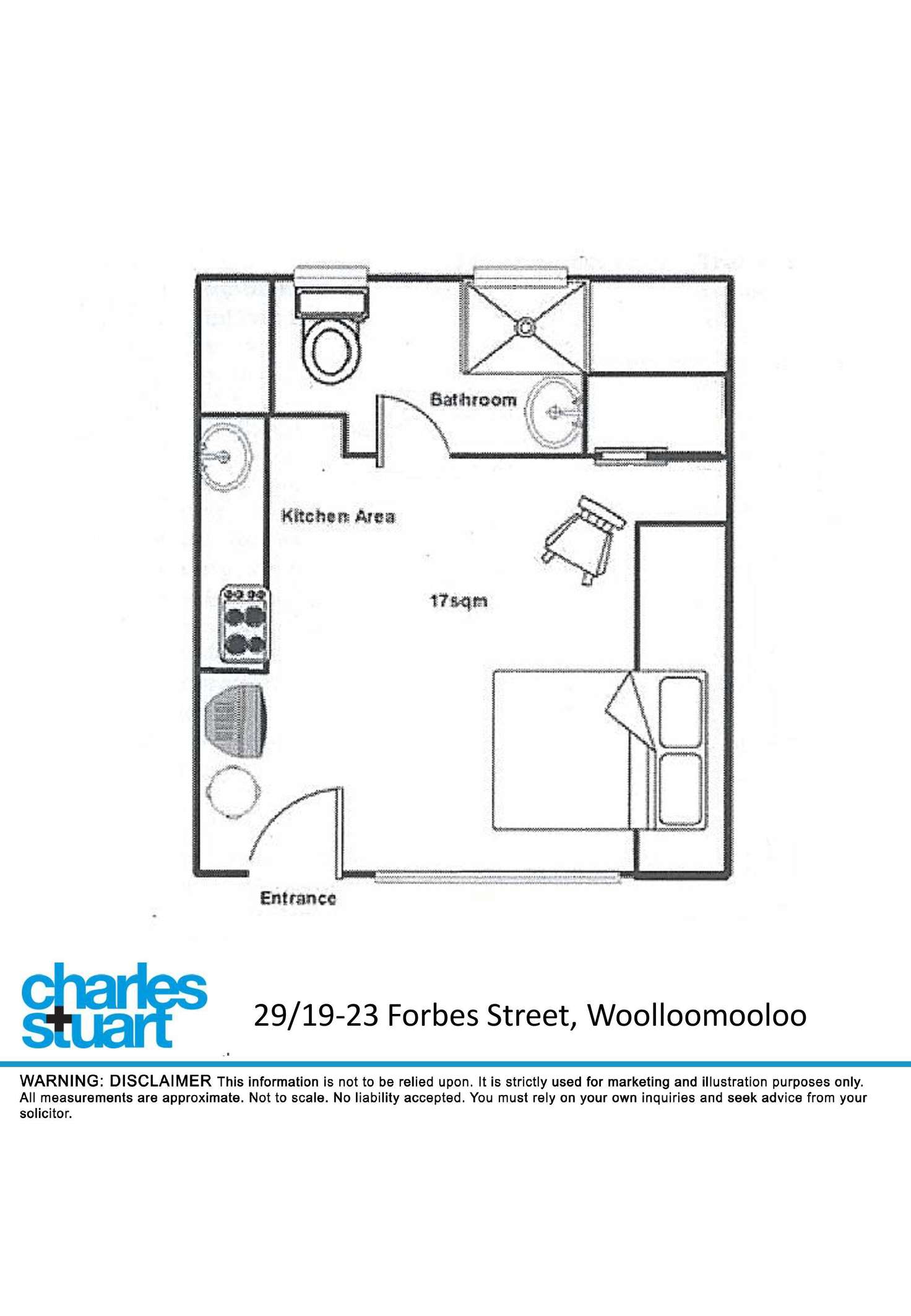 Floorplan of Homely studio listing, 29/19-23 Forbes Street, Woolloomooloo NSW 2011