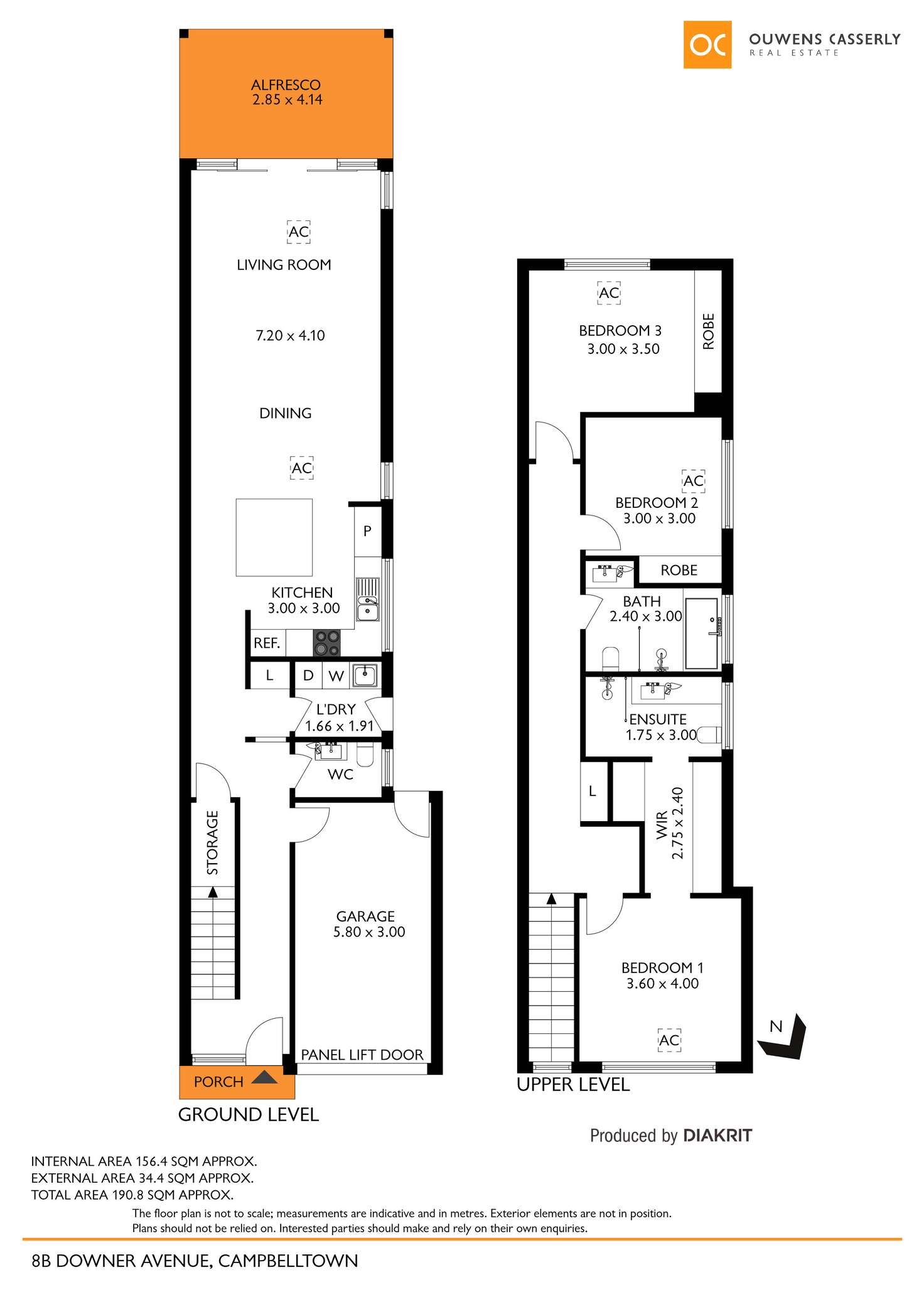 Floorplan of Homely townhouse listing, 8B Downer Avenue, Campbelltown SA 5074