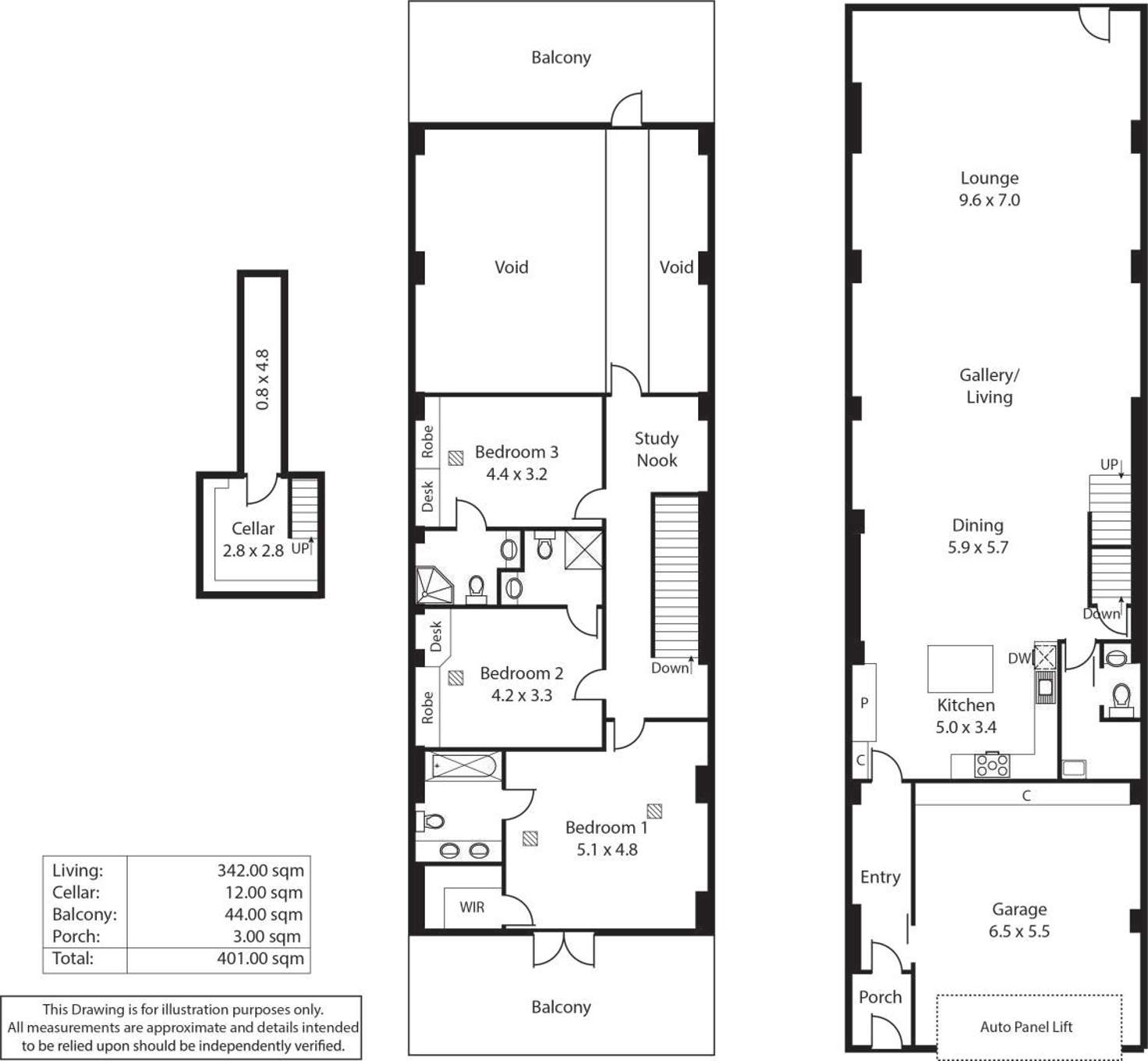 Floorplan of Homely townhouse listing, 52 Elizabeth Street, Adelaide SA 5000