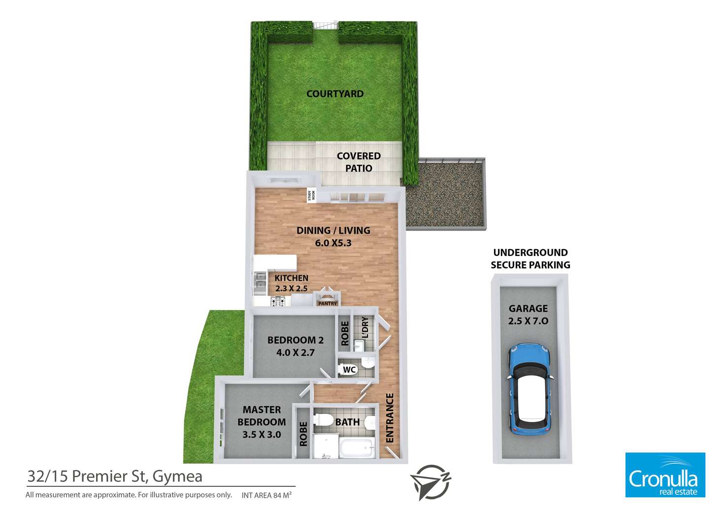Floorplan of Homely apartment listing, 32/15 Premier Street, Gymea NSW 2227