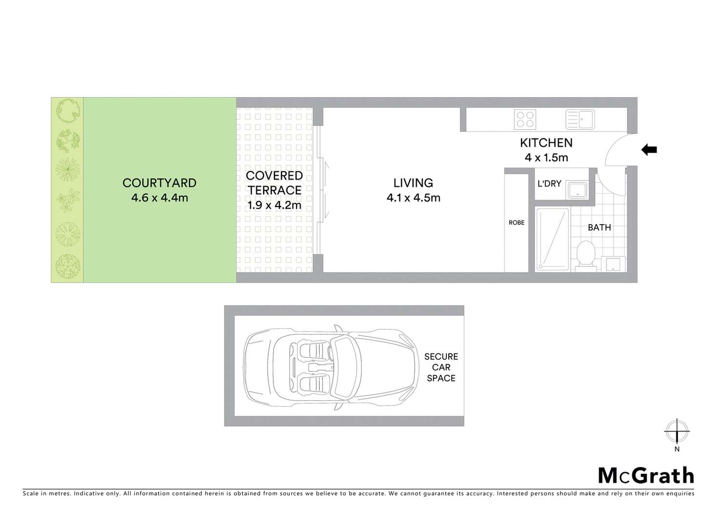 Floorplan of Homely studio listing, 26/22 Victor Road, Brookvale NSW 2100