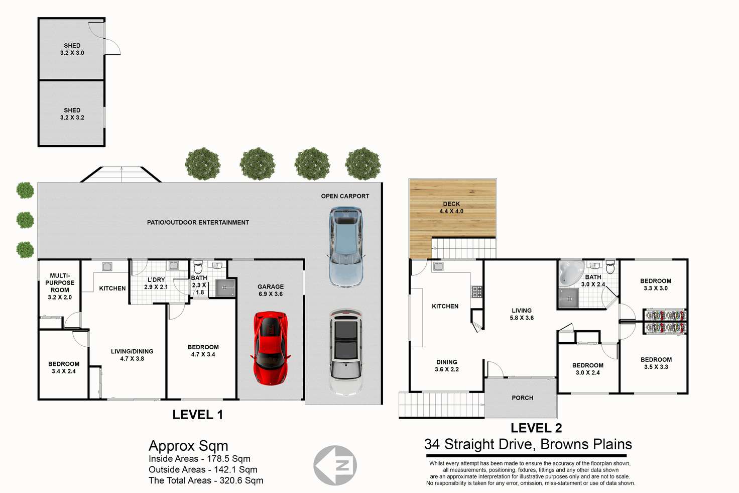 Floorplan of Homely house listing, 34 Straight Drive, Browns Plains QLD 4118
