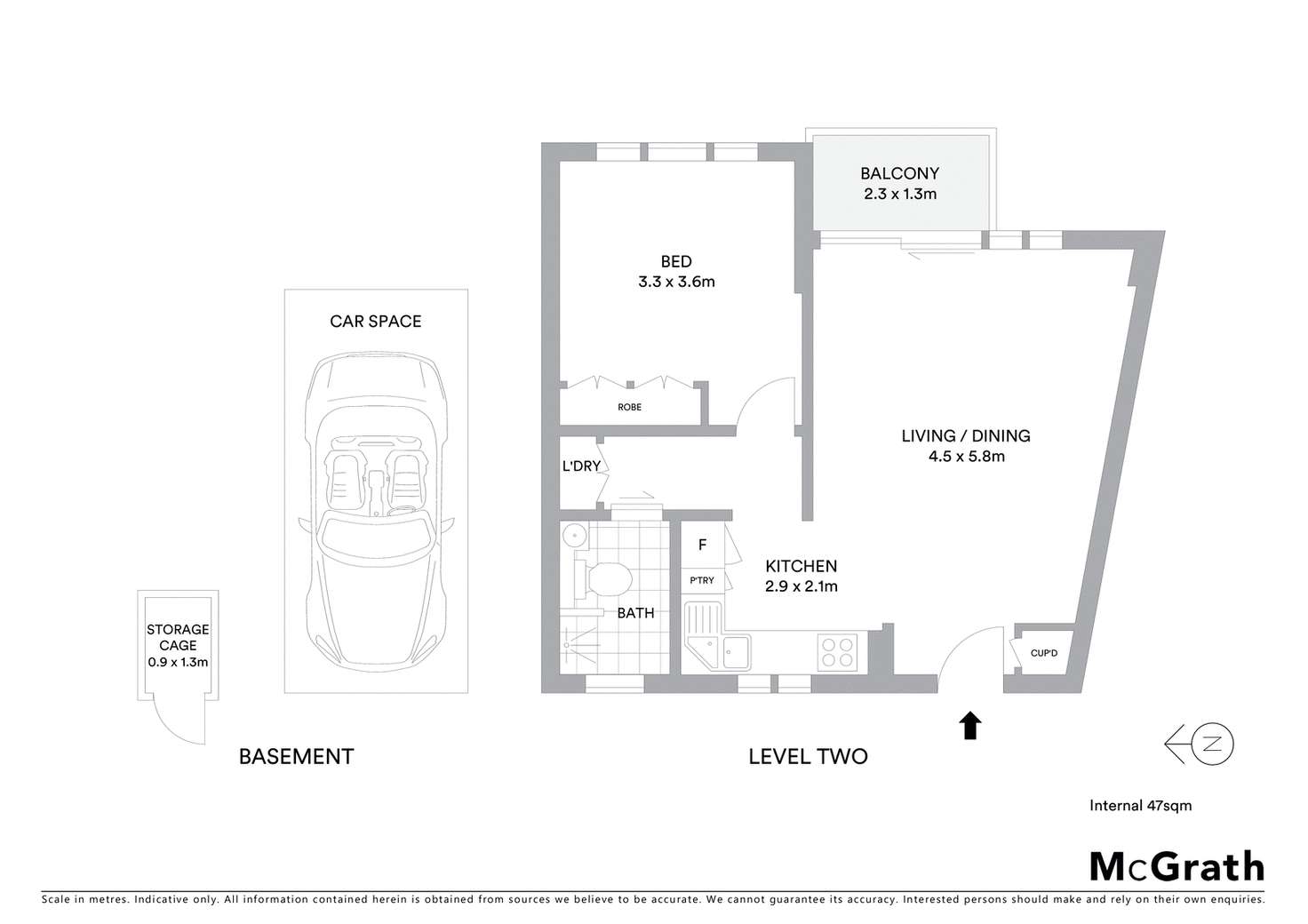 Floorplan of Homely apartment listing, 204/15 Wyagdon Street, Neutral Bay NSW 2089