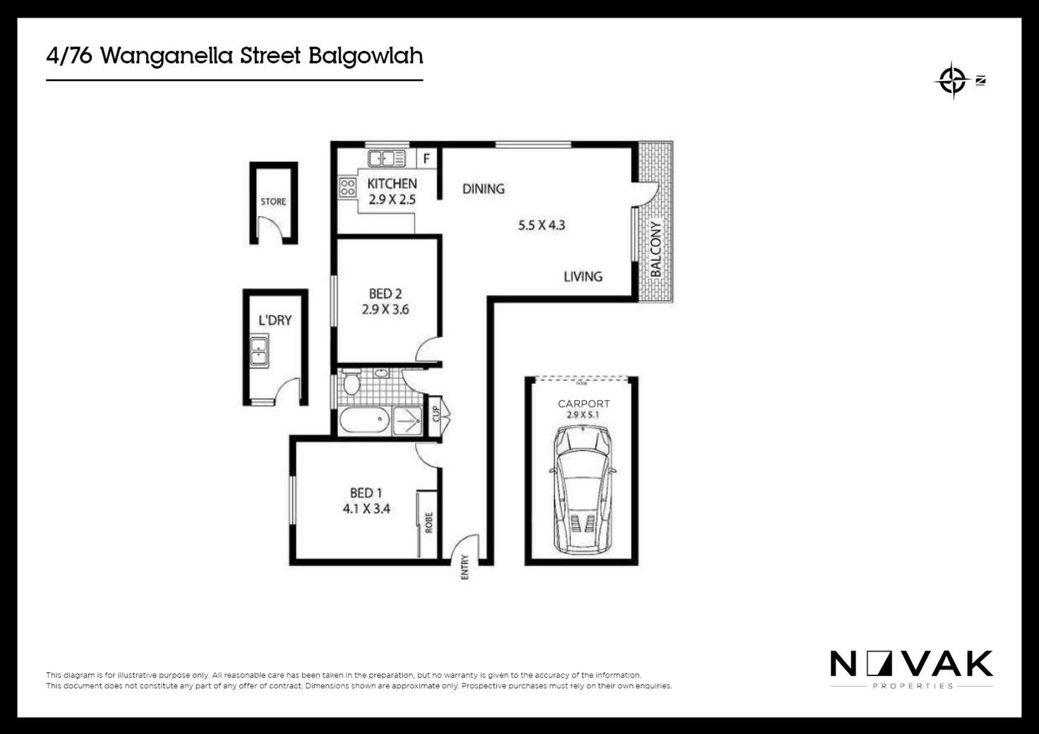 Floorplan of Homely apartment listing, 4/76 Wanganella Street, Balgowlah NSW 2093