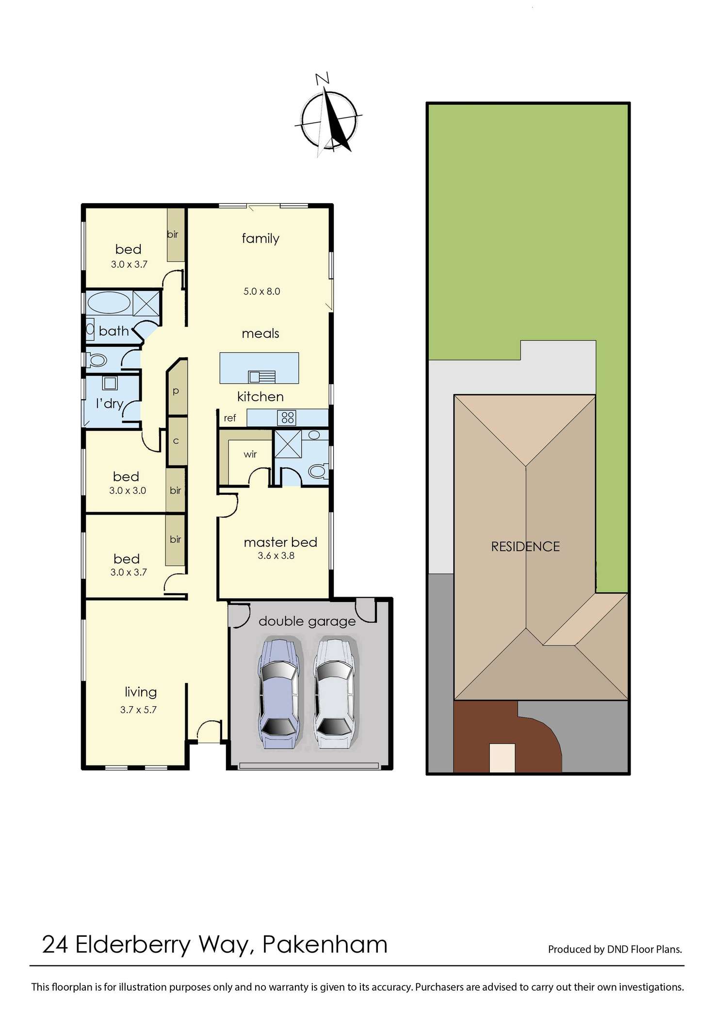 Floorplan of Homely house listing, 24 Elderberry Way, Pakenham VIC 3810