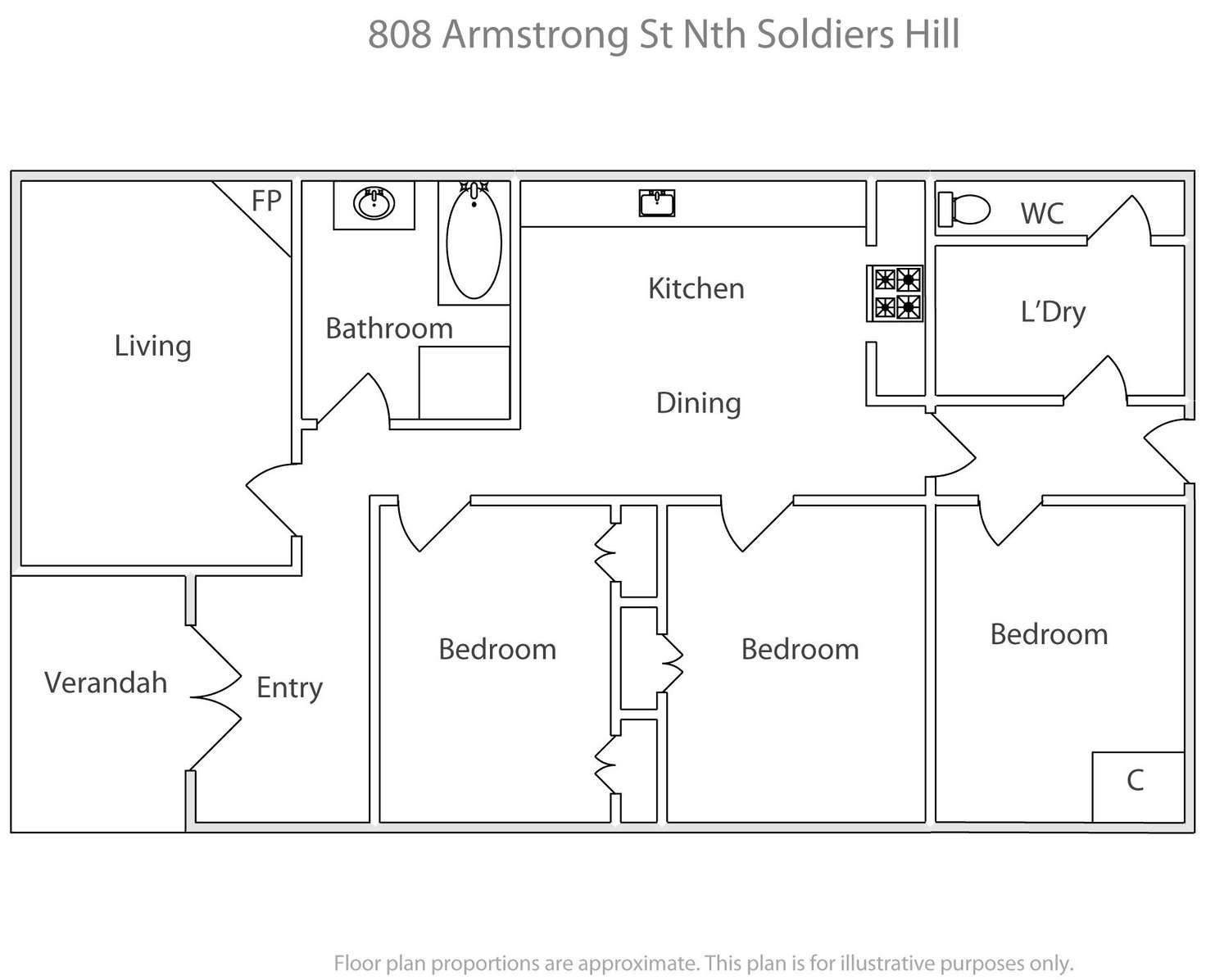 Floorplan of Homely house listing, 808 Armstrong Street North, Soldiers Hill VIC 3350