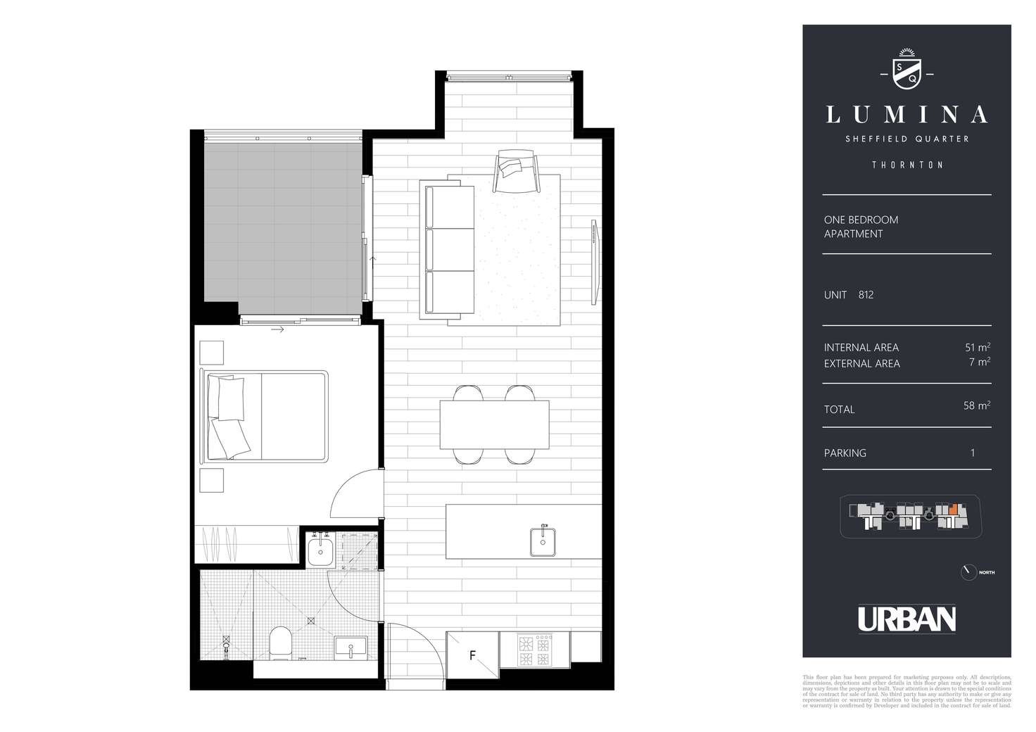 Floorplan of Homely apartment listing, 812/26A Lord Sheffield Circuit, Penrith NSW 2750