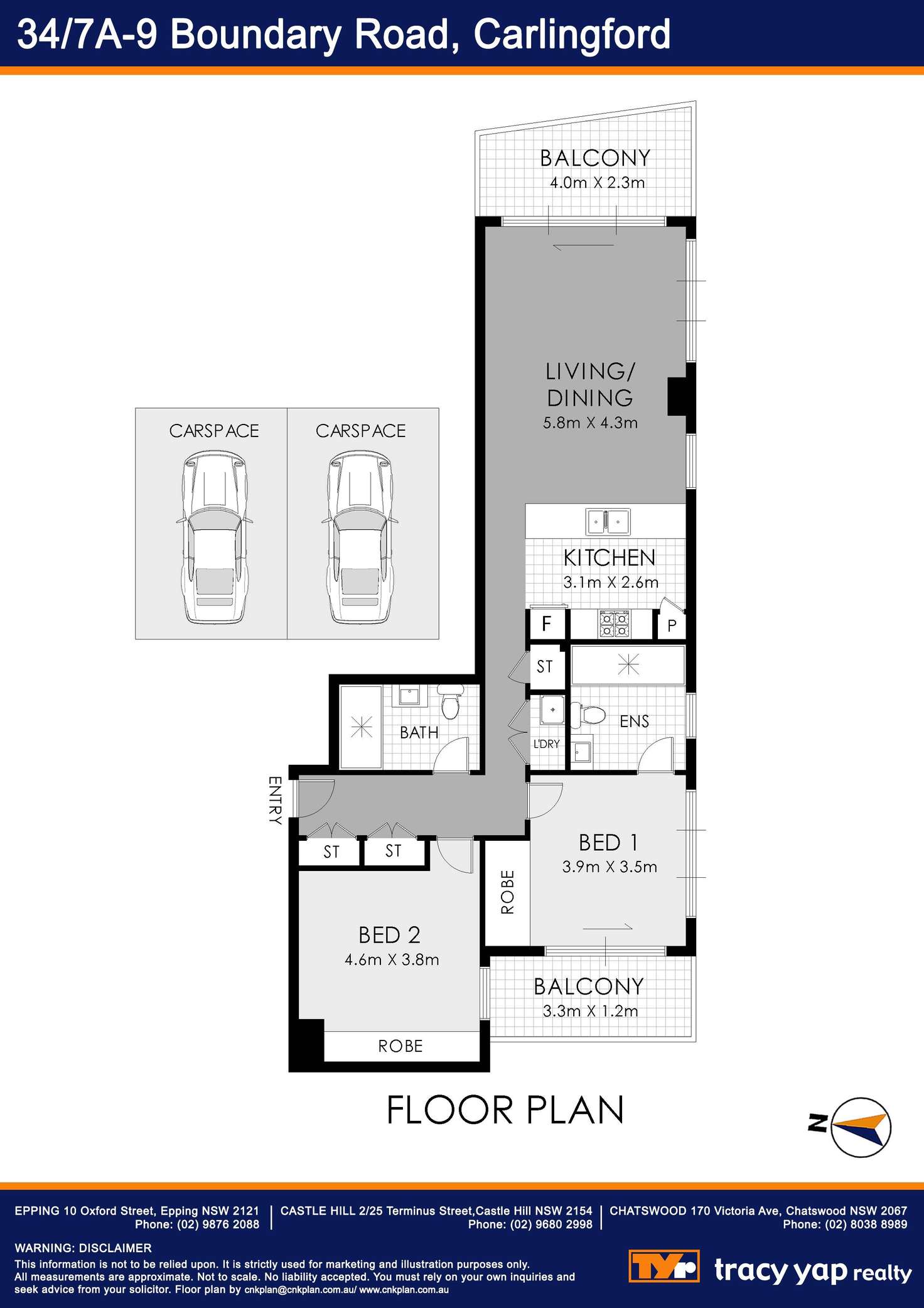 Floorplan of Homely apartment listing, 34/9 Boundary Road, Carlingford NSW 2118