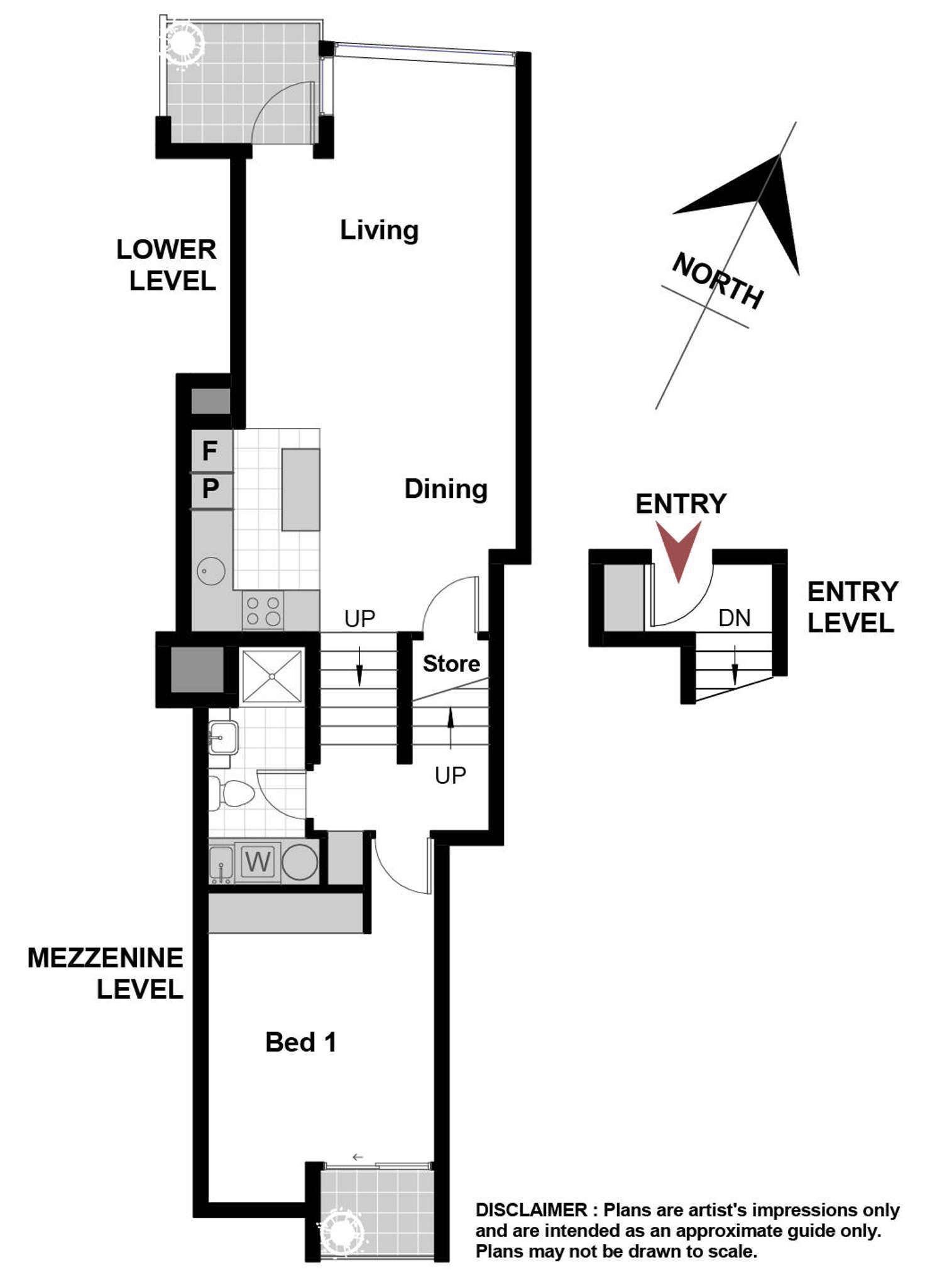 Floorplan of Homely apartment listing, 34/3 Gordon Street, City ACT 2601