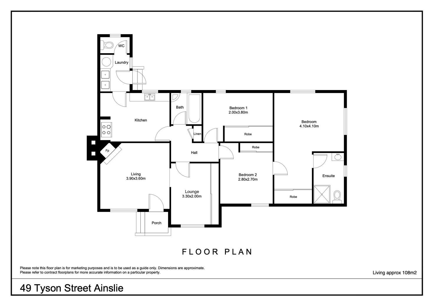 Floorplan of Homely house listing, 49 Tyson Street, Ainslie ACT 2602