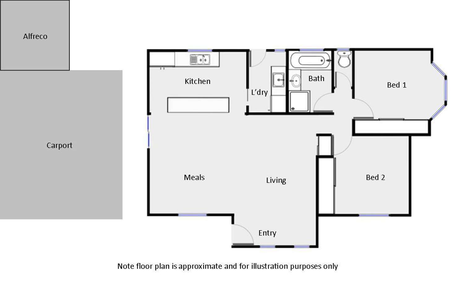 Floorplan of Homely townhouse listing, 5 Summerhill Drive, Mildura VIC 3500