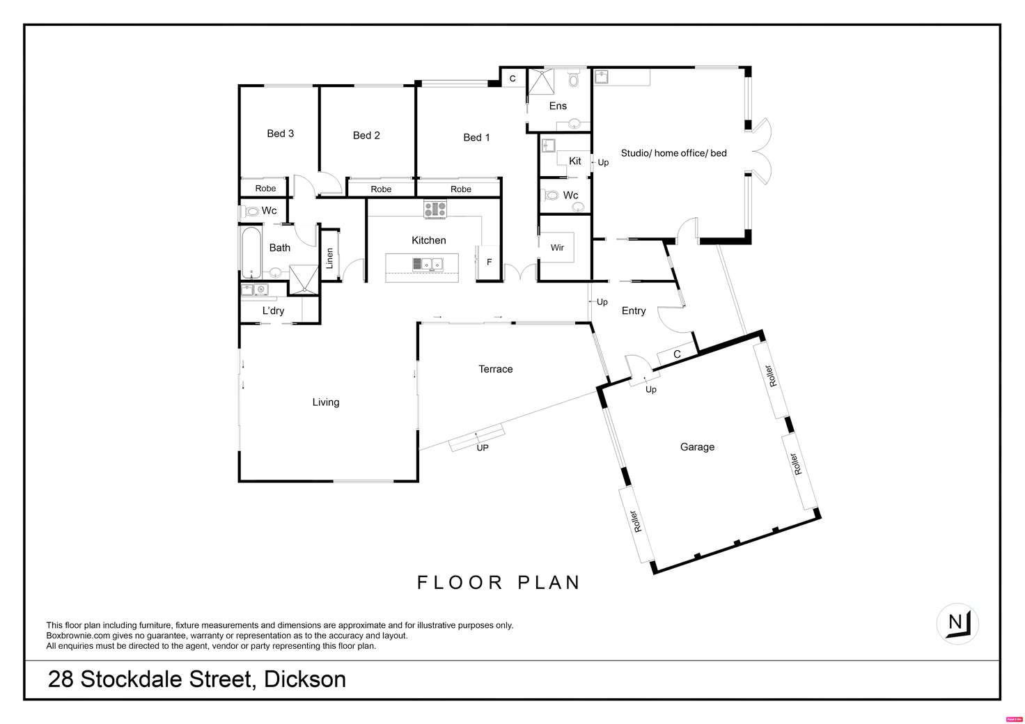 Floorplan of Homely house listing, 28 Stockdale Street, Dickson ACT 2602
