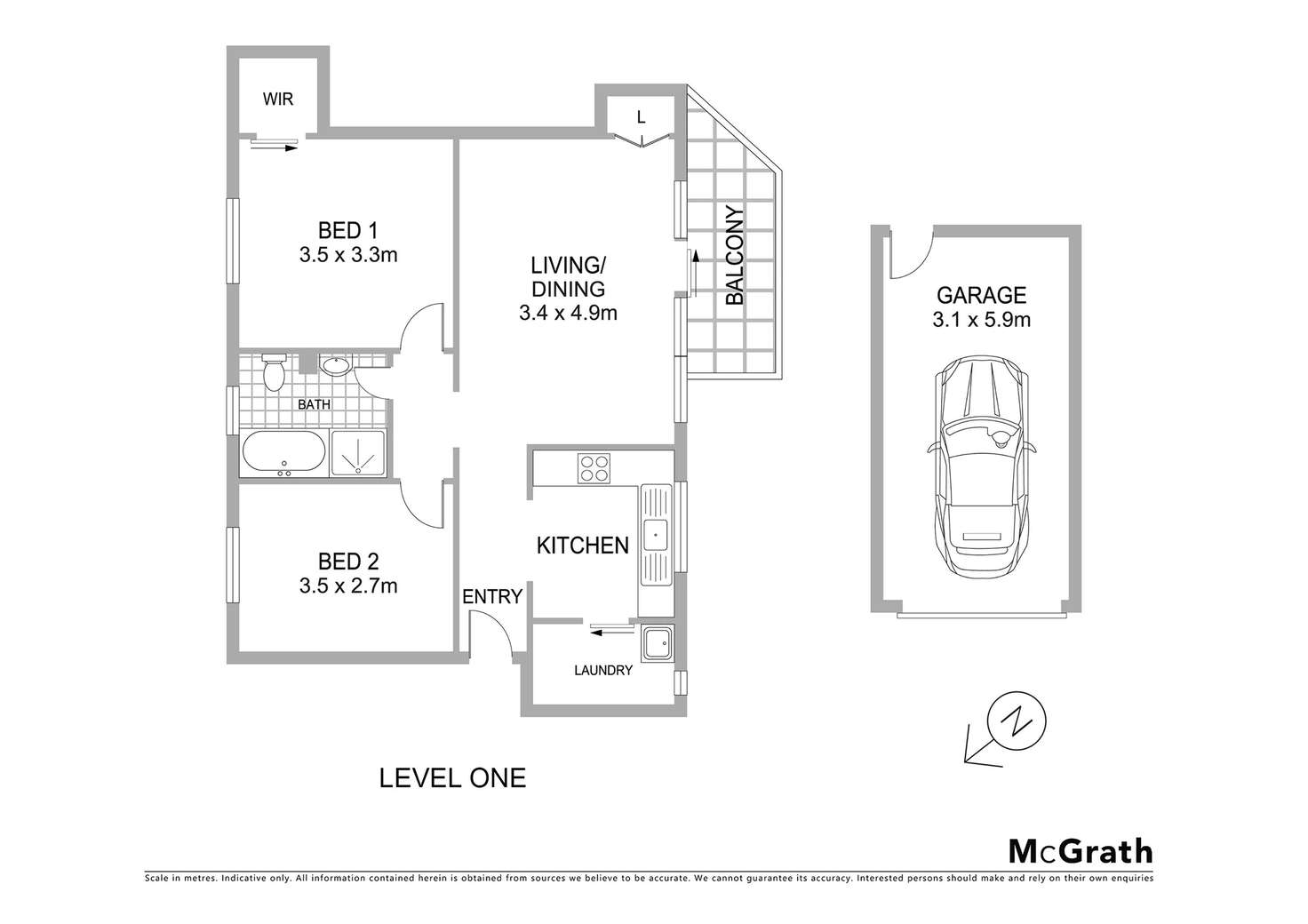 Floorplan of Homely apartment listing, 5/86 Hunter Street, Hornsby NSW 2077