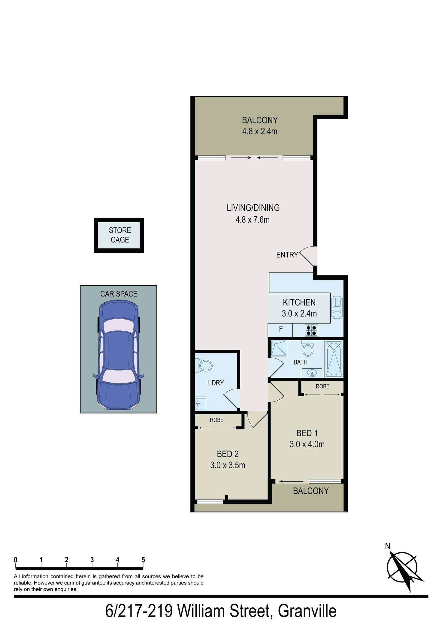 Floorplan of Homely apartment listing, 6/217-219 William Street, Granville NSW 2142