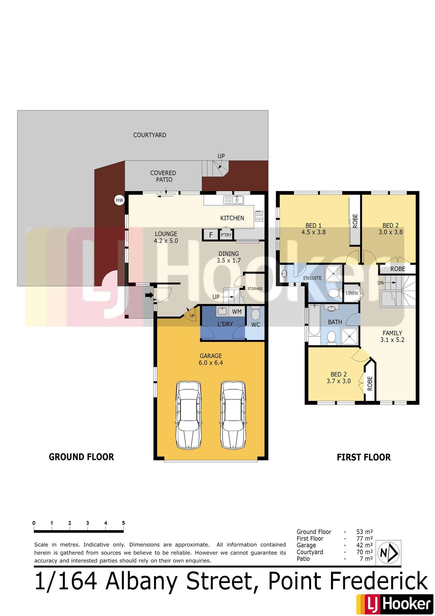 Floorplan of Homely townhouse listing, 1/164 Albany Street, Point Frederick NSW 2250