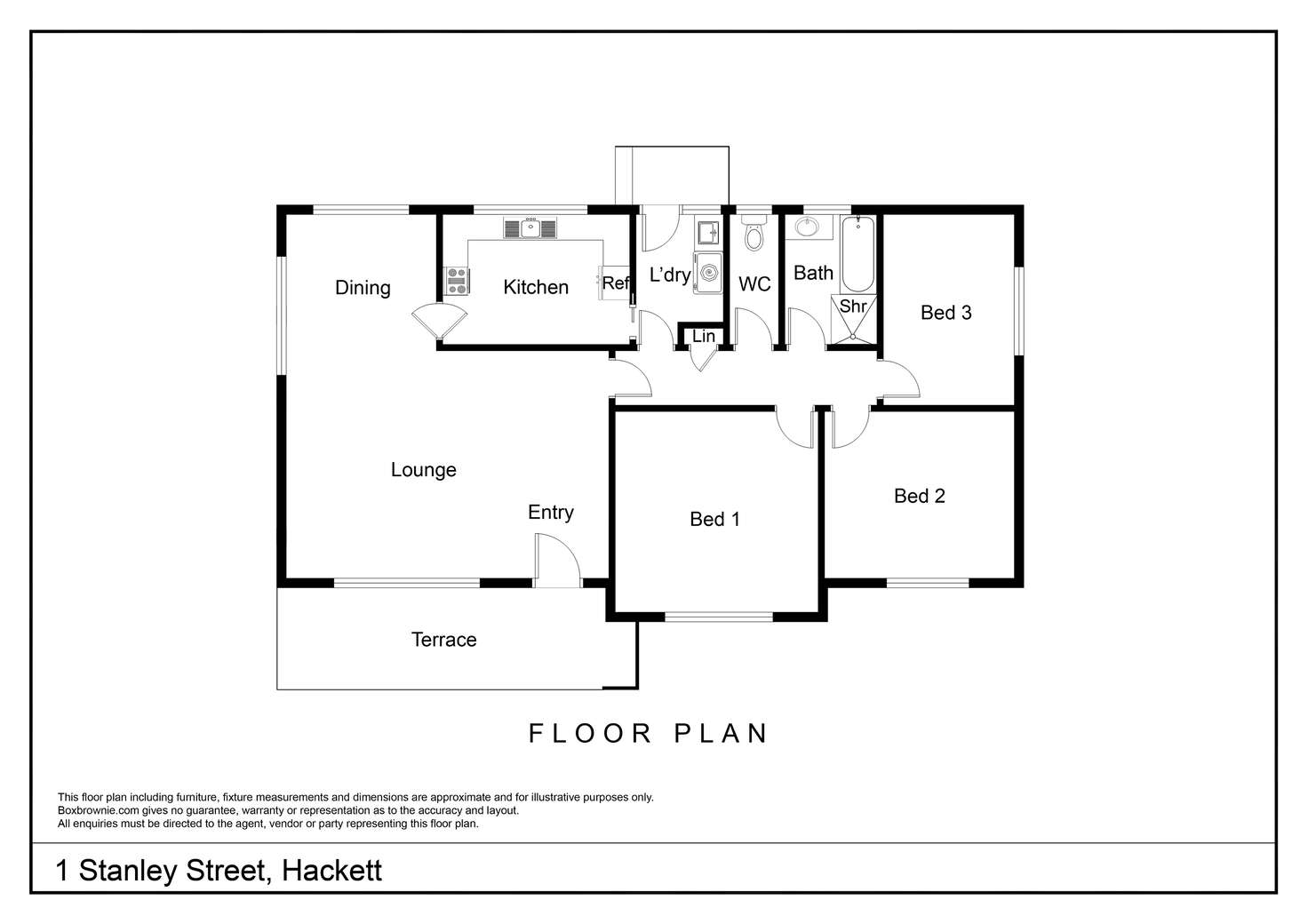 Floorplan of Homely house listing, 1 Stanley Street, Hackett ACT 2602