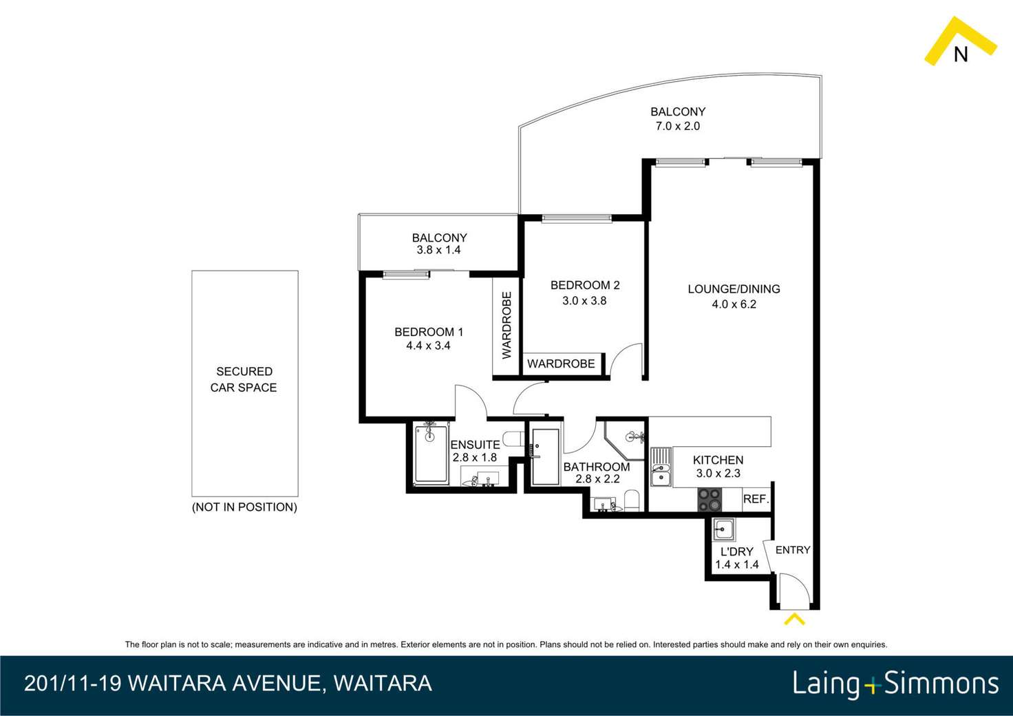 Floorplan of Homely unit listing, 201/11-19 Waitara Avenue, Waitara NSW 2077