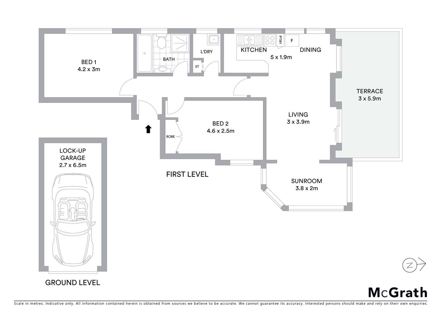 Floorplan of Homely apartment listing, 1/4 Dundas Street, Coogee NSW 2034