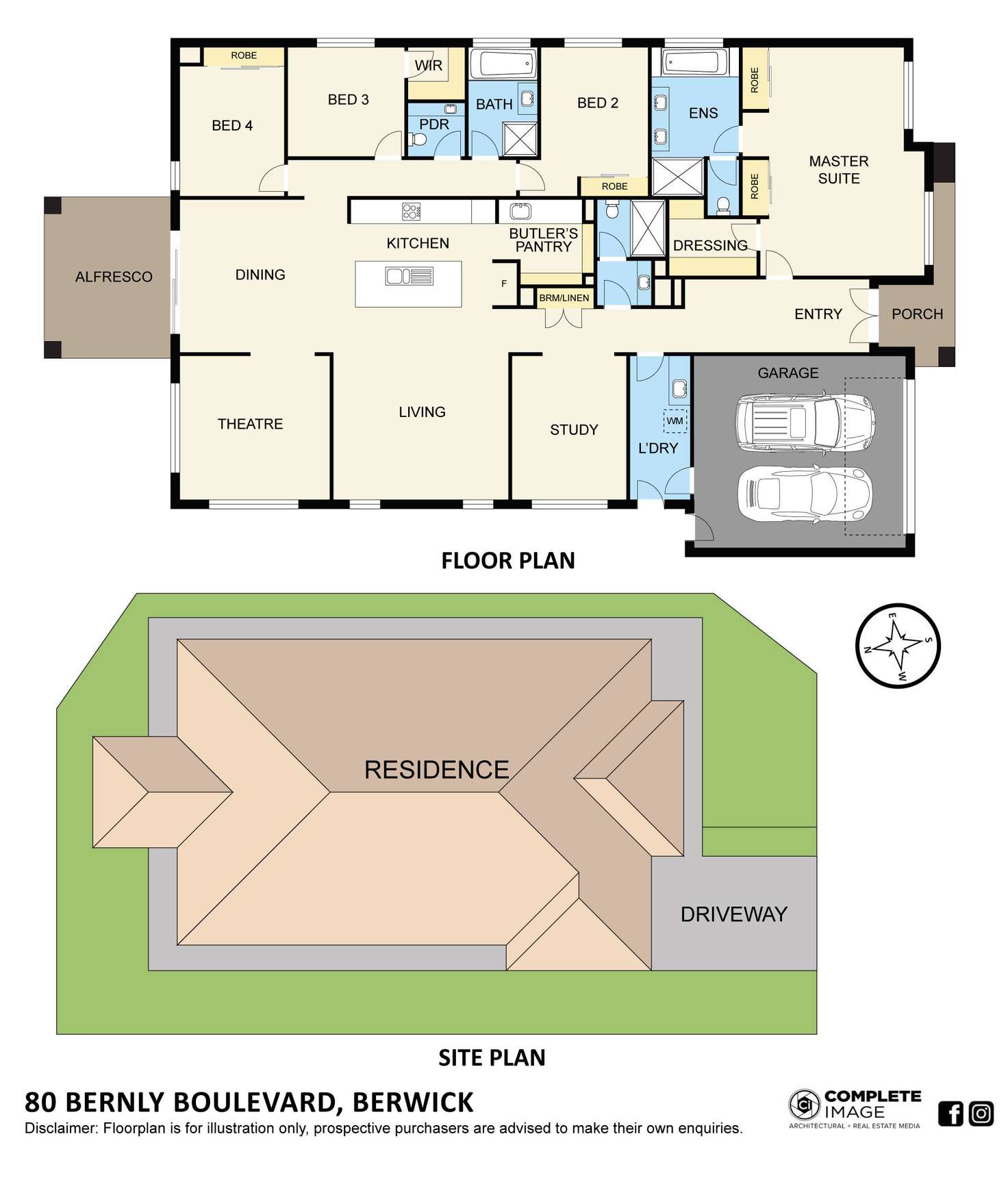 Floorplan of Homely house listing, 80 Bernly Boulevard, Berwick VIC 3806