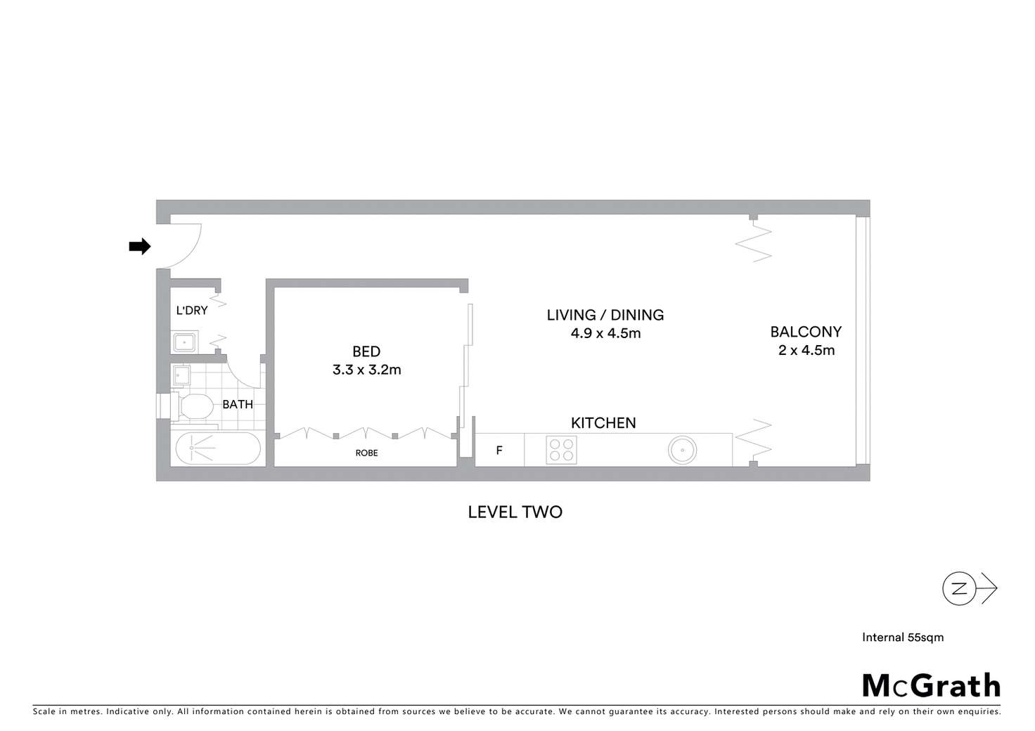 Floorplan of Homely apartment listing, 209/34 Oxley Street, St Leonards NSW 2065