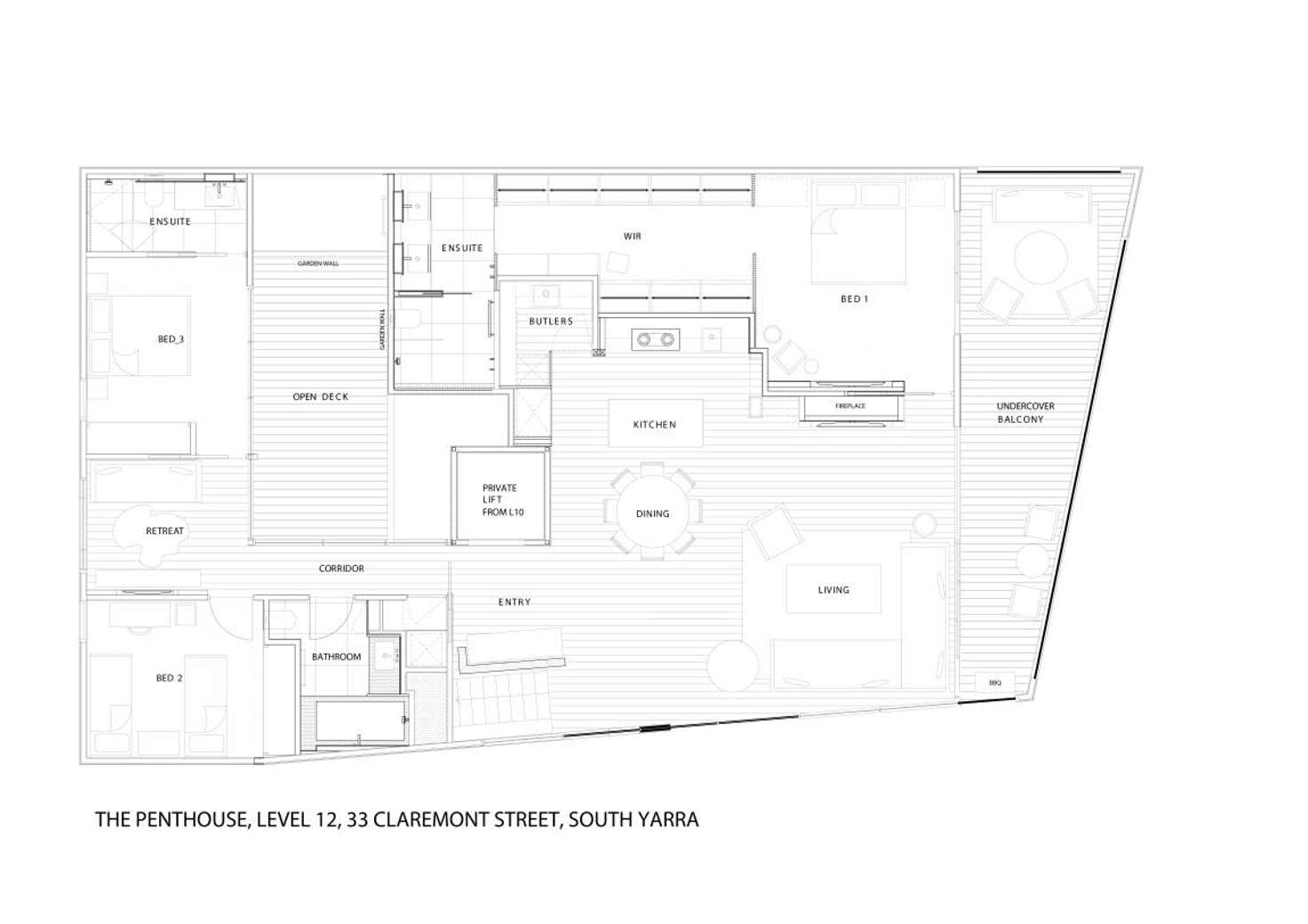 Floorplan of Homely apartment listing, 12/33 Claremont Street, South Yarra VIC 3141