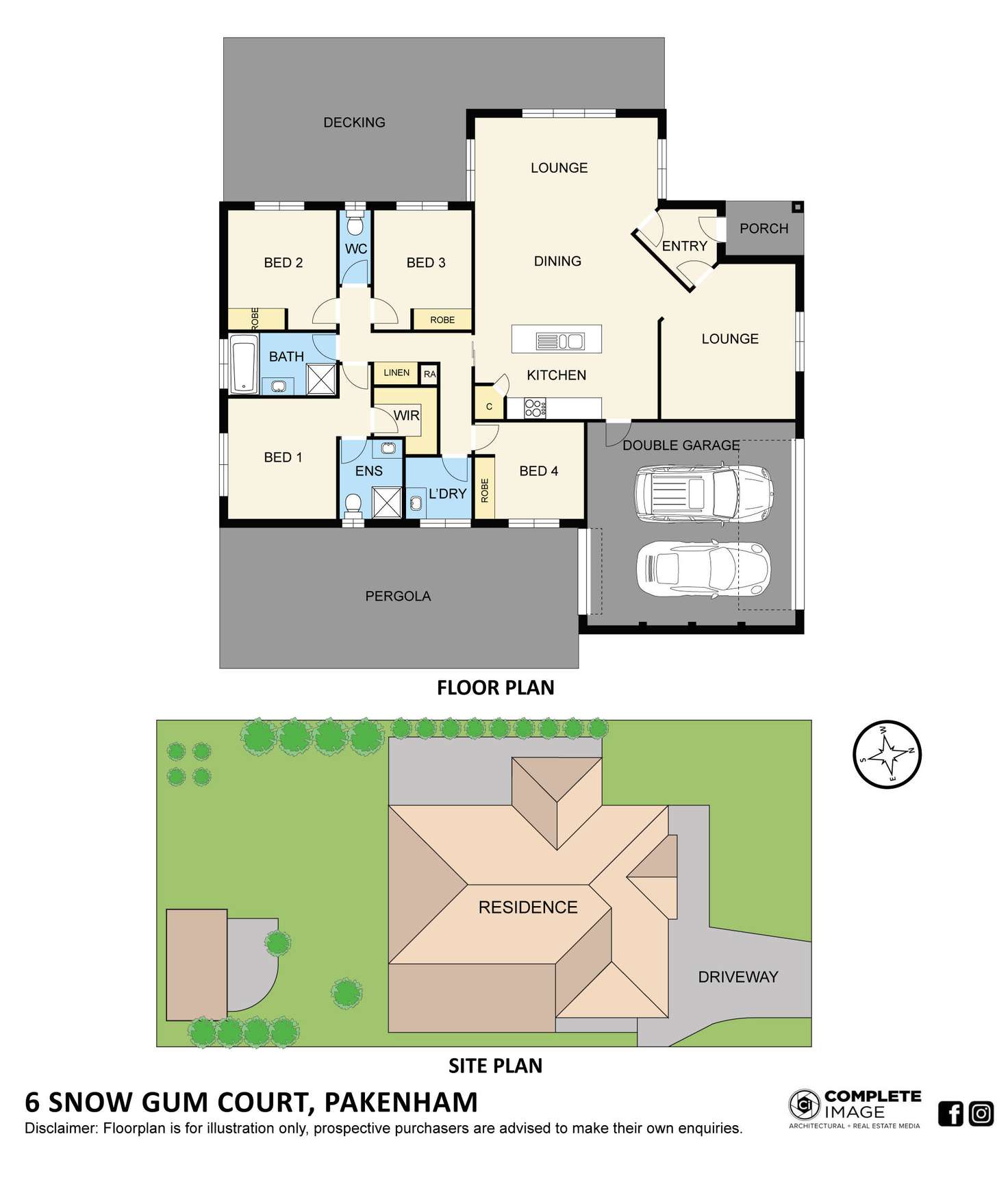 Floorplan of Homely house listing, 6 Snow Gum Court, Pakenham VIC 3810