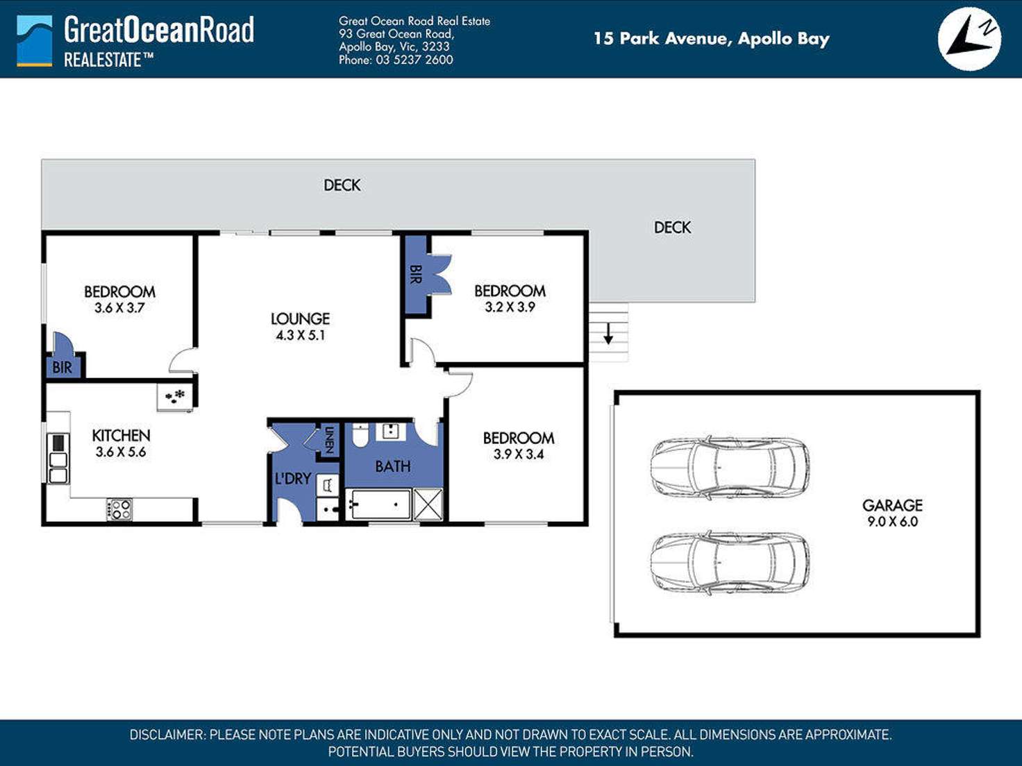Floorplan of Homely house listing, 15 Park Avenue, Apollo Bay VIC 3233