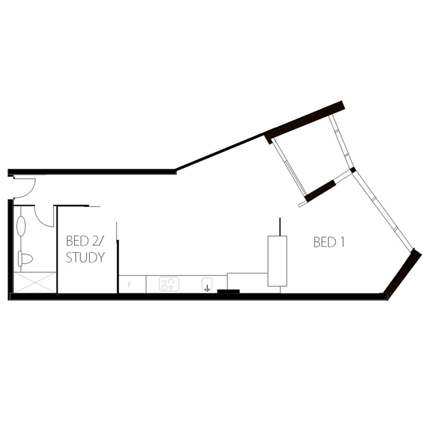 Floorplan of Homely apartment listing, 4213/33 Rose Lane, Melbourne VIC 3000