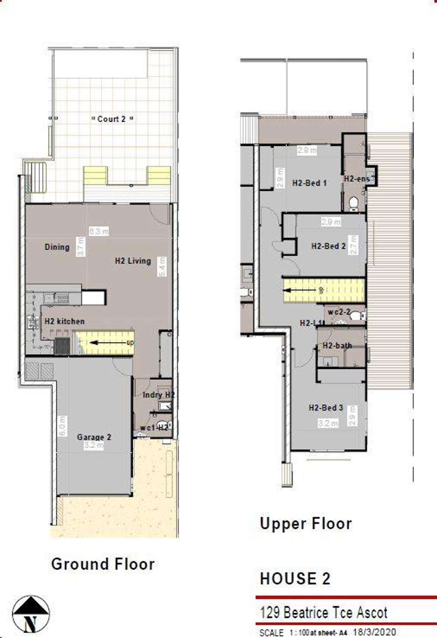 Floorplan of Homely townhouse listing, 2/129 Beatrice Terrace, Ascot QLD 4007