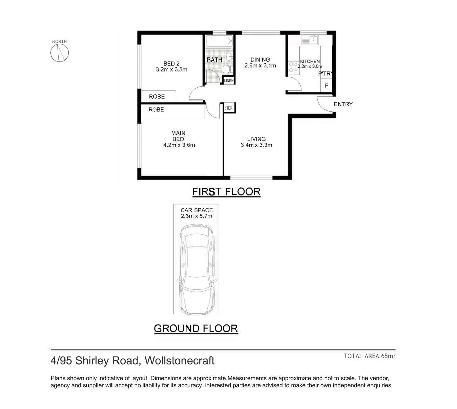 Floorplan of Homely apartment listing, 4/95 Shirley Road, Wollstonecraft NSW 2065