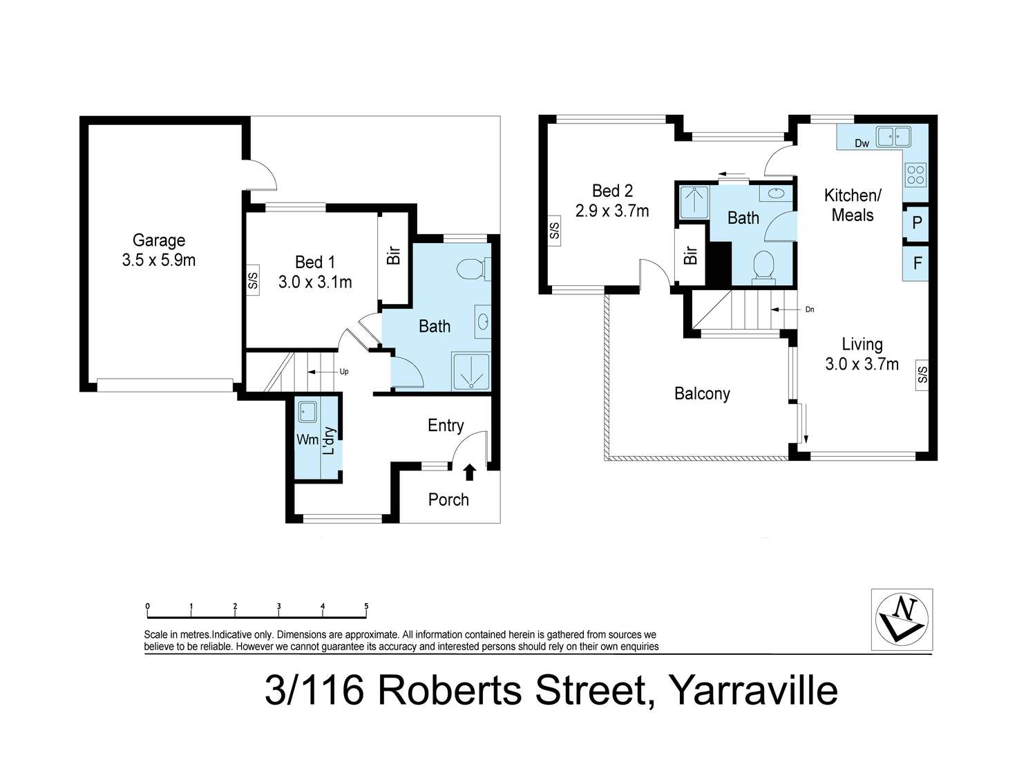 Floorplan of Homely townhouse listing, 3/116 Roberts Street, Yarraville VIC 3013